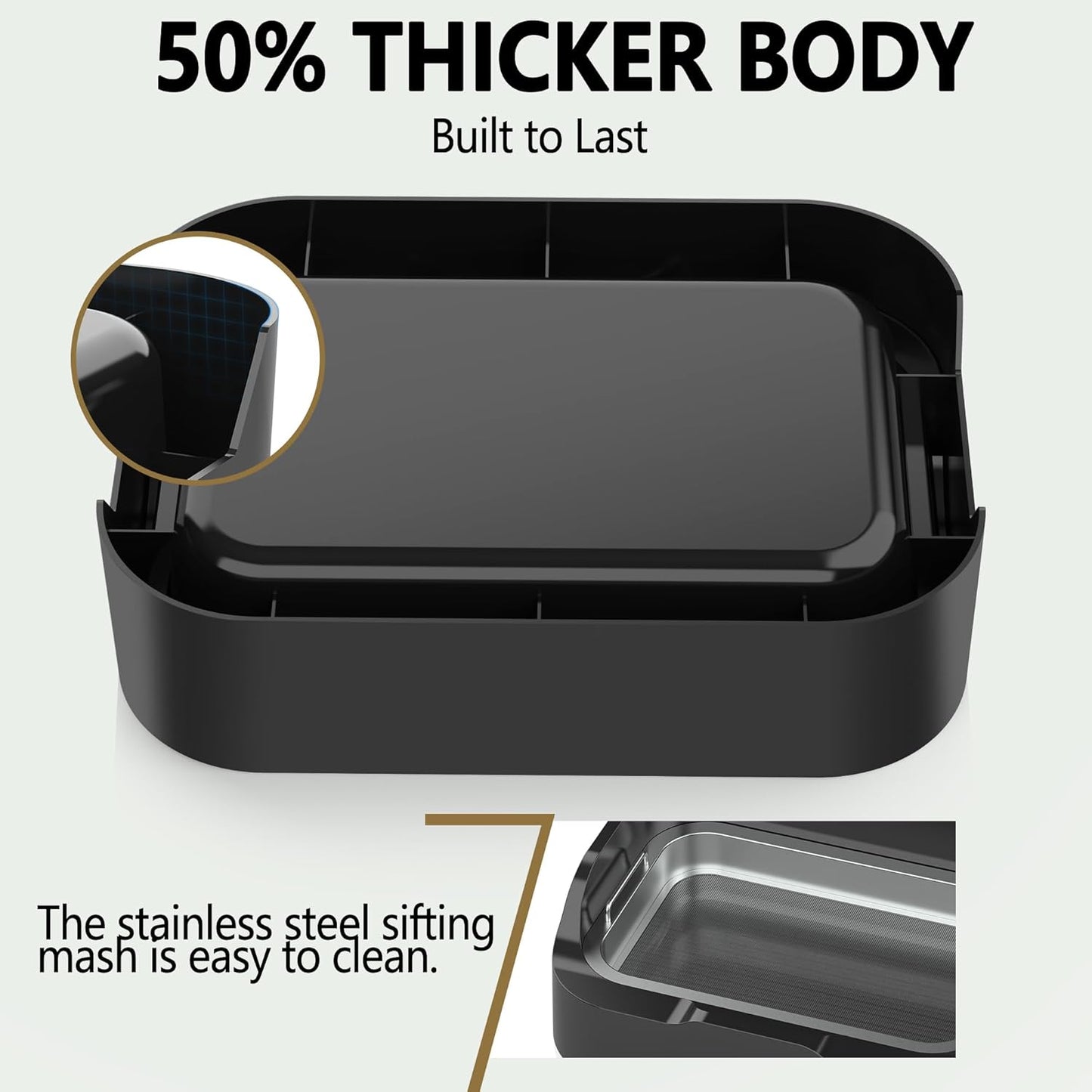 Trim Tray with Replaceable 150 Micron Mesh Screen – Includes 2 Precision Scissors, Static Brush & Magnifying Glass – Sifting Tray for Fine Particle Sorting & Small Items