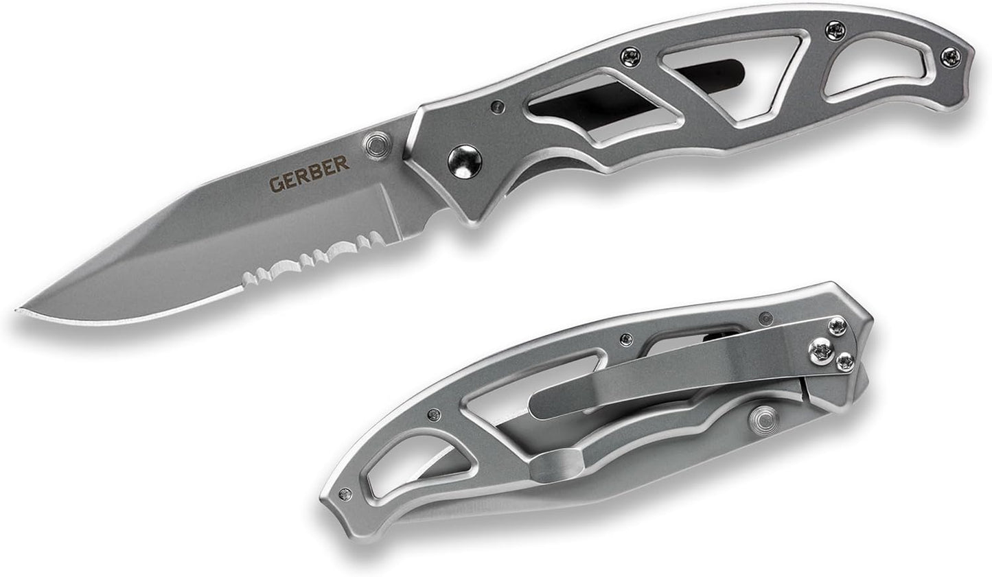 Gerber Gear Paraframe EDC Folding Pocket Knife with Safety Lock for Everyday Carry, Gifts for Men