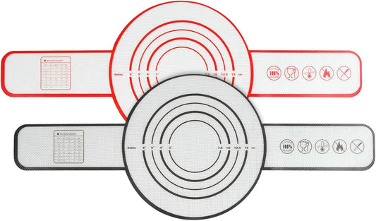 Silicone Bread Sling for Dutch Oven Baking Mat With Extra Long Handles Sourdough Bread Baking Supplies Non-Stick Silicone Mat Reusable Heat Resistant Food Grade Cooking Sheets Liners 2 PCS