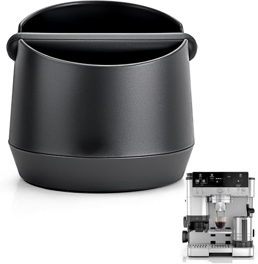 Knock Box Compatible with Ninja Espresso Machine, Large Capacity Black Coffee Knock Box for Ninja Espresso Maker Accessories