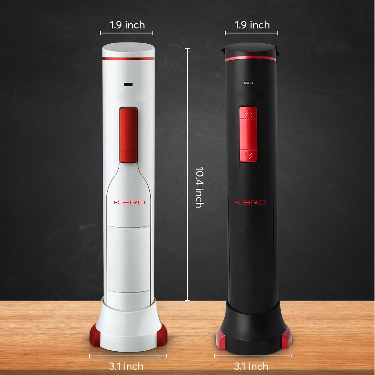 Rechargeable Electric Wine Opener | Electric Corkscrew Wine Bottle Opener With Foil Cutter | Gift for Wine Lovers (white)