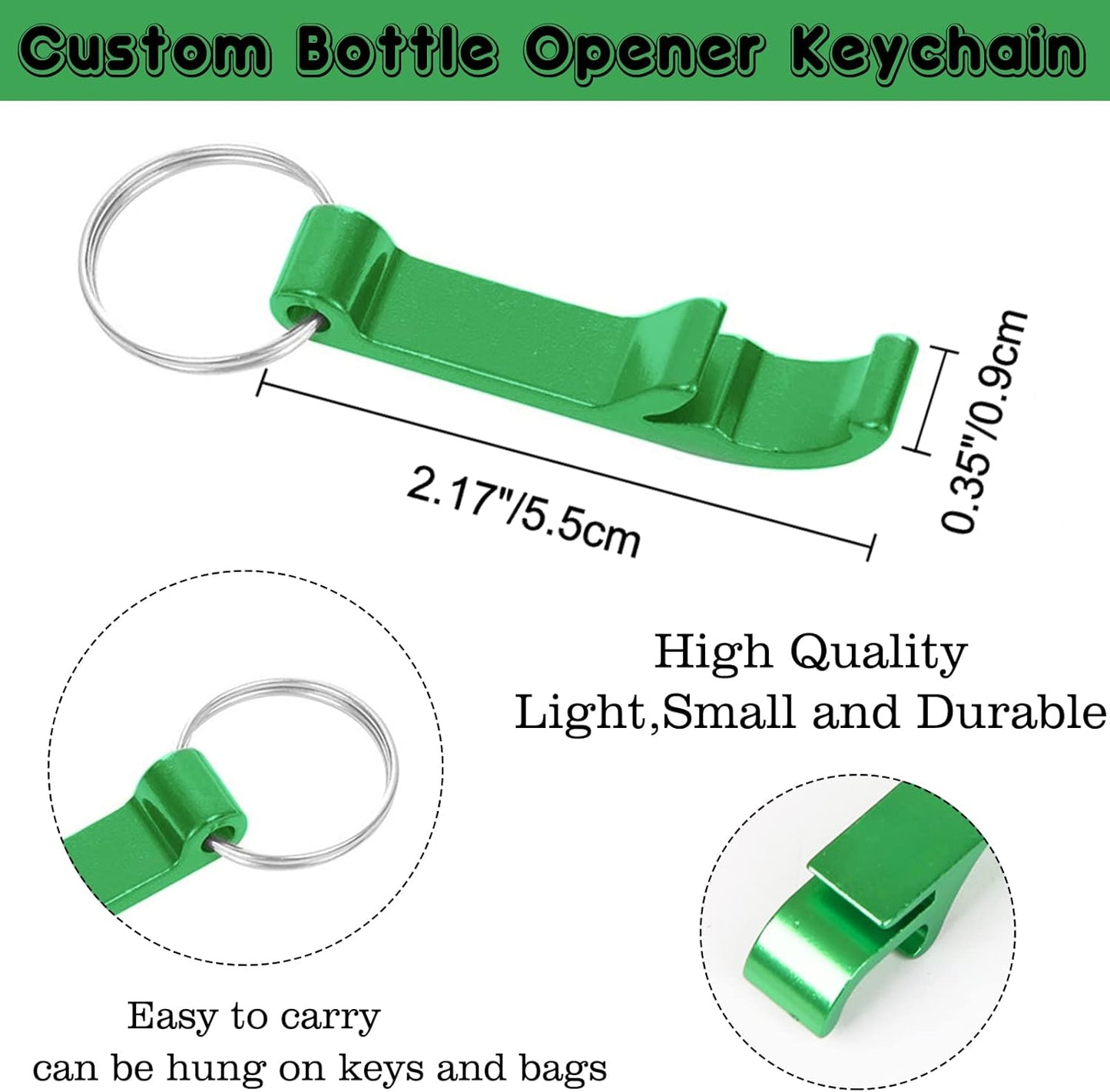 10PCS Personalized Bottle Opener Keychain Bulk Custom Beer Bottle Opener with Logo Text Engraved Wedding Bottle Opener Favors Customized Gifts for Guests Baby Shower Birthday Party-Assorted