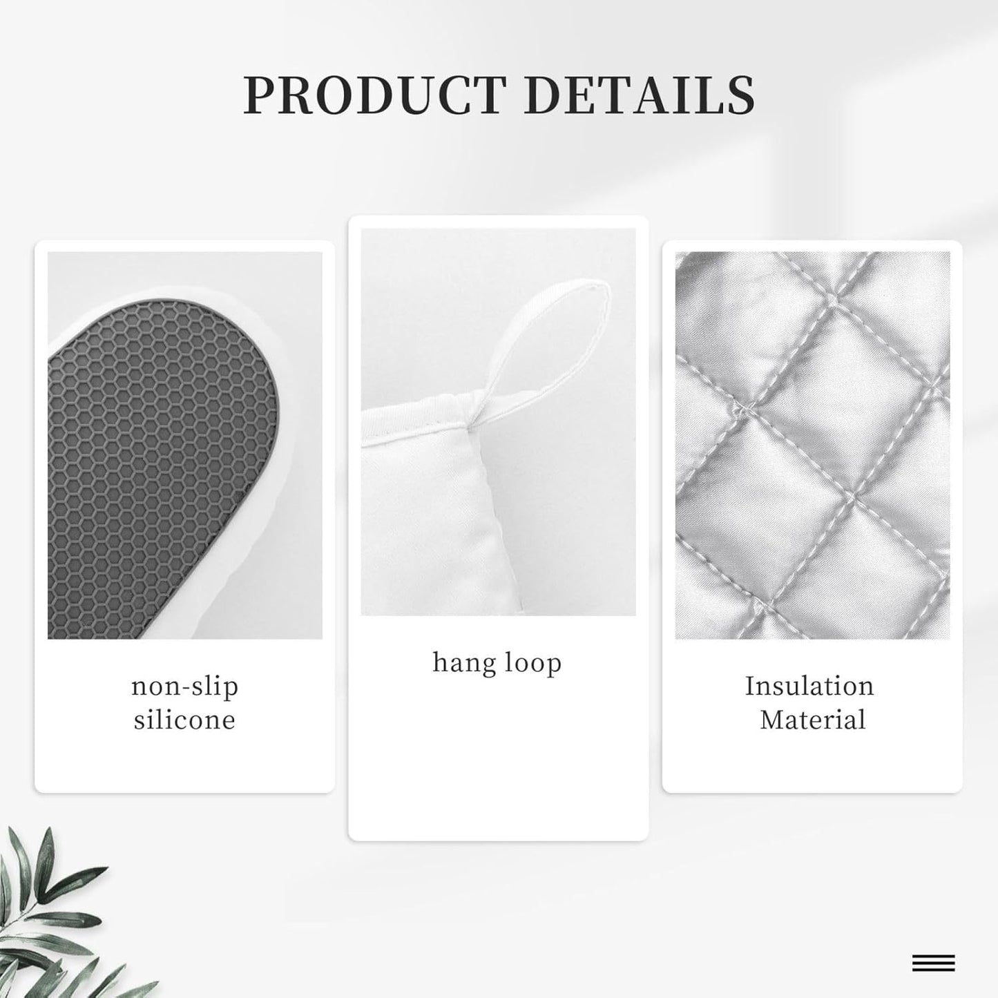 Black White Check Plaid Oven Mitts and Pot Holders Sets Silicone Black and White Checkered Plaid Kitchen Mitts Potholders Heat Resistant 4Pcs Oven Gloves Hot Pads for Cooking Grilling