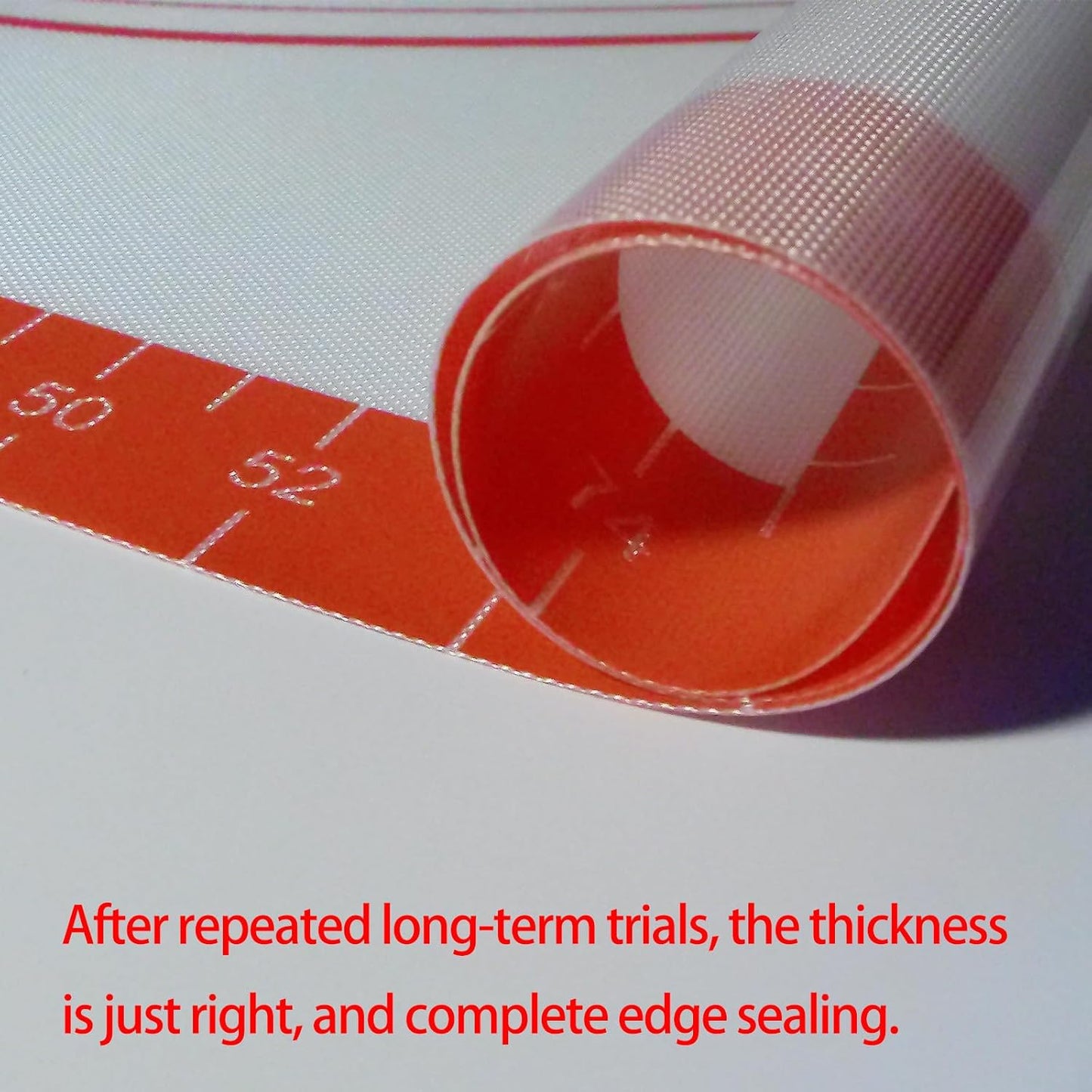 Large Silicone Pastry Mat for Rolling Dough Non Slip Non Stick Silicone Mats for Kitchen Counter 28x20"Red