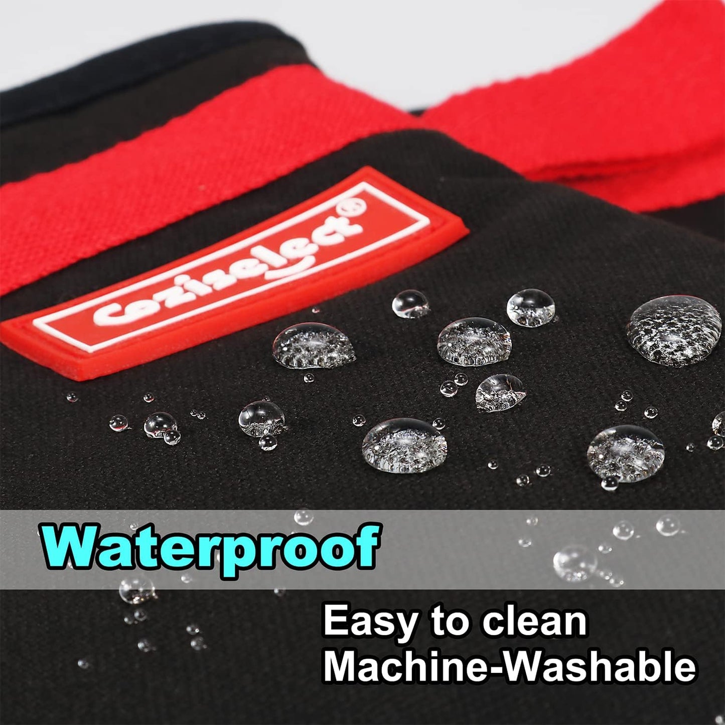 Silicone Oven Mitts, Magnetic Oven Mitt Set, Cotton Oven Mits Heat Resistant, Anti-Slip Hot Mitts for Kitchen, Cooking, Baking, Grilling, Black