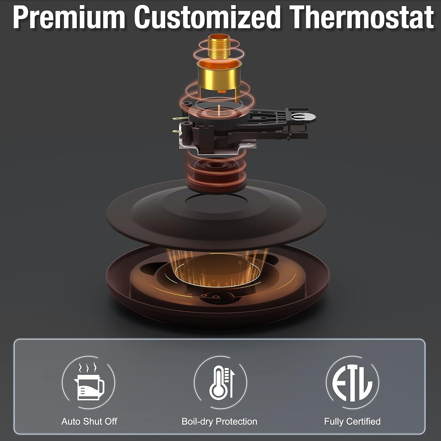 Dezin Electric Kettle, BPA-Free 2L Electric Water Heater, Glass Electric Tea Kettle, 304 Stainless Steel Hot Water Kettle Warmer with Fast Boil, Auto Shut-Off & Boil Dry Protection, for Coffee, Tea