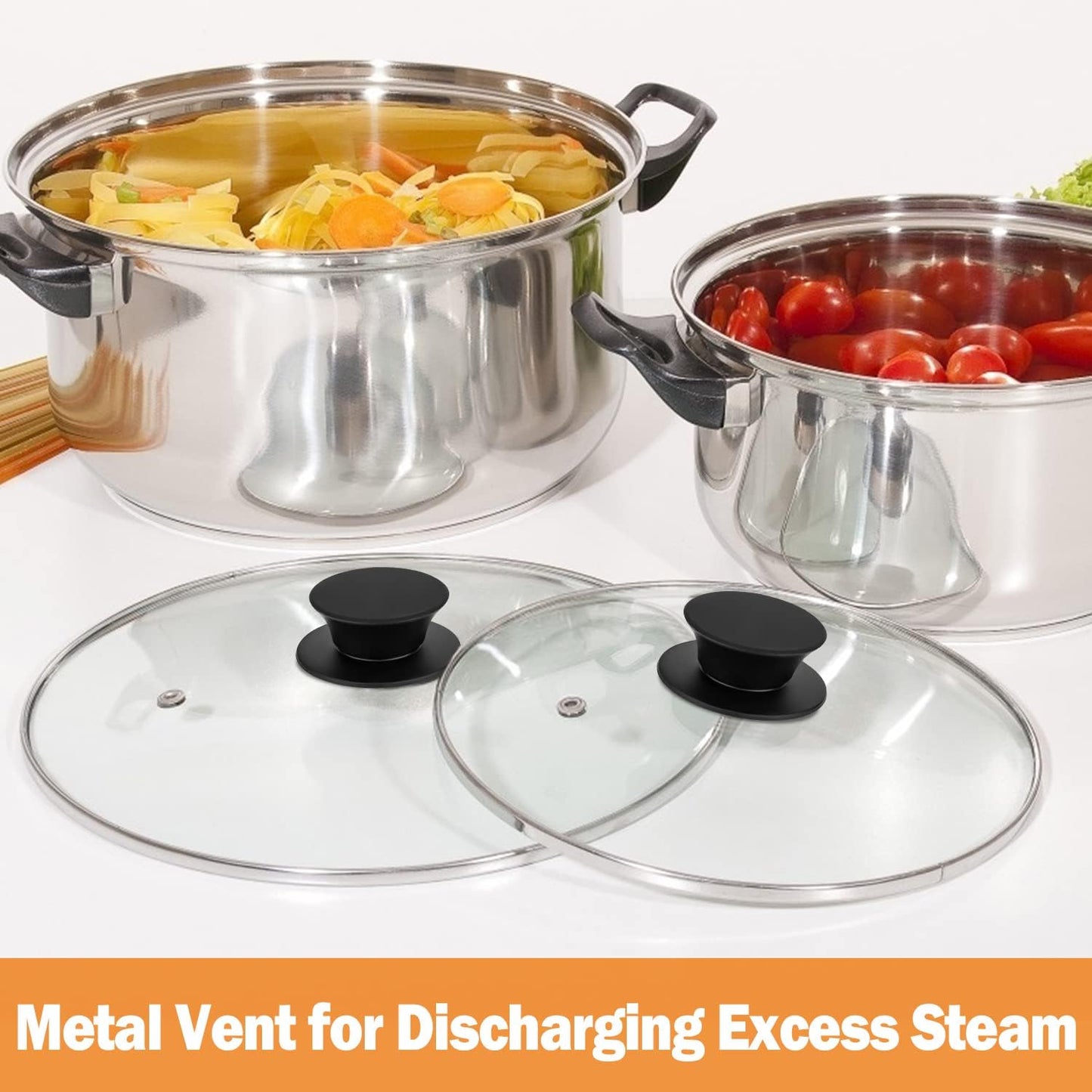 Wadaza Pan Lid 7 Inch - Tempered Glass Pot Lid - Oven Safe Replacement Glass Lid for Frying Pan Wok Pot Skillet