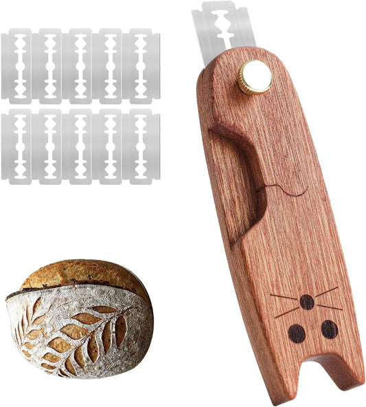 Bread Lame Sourdough Scoring Tools,Bread Scorer Tool for Homemade Bread,Dough Scoring Knife,Bread Razor Tool with 10 Razor Blades