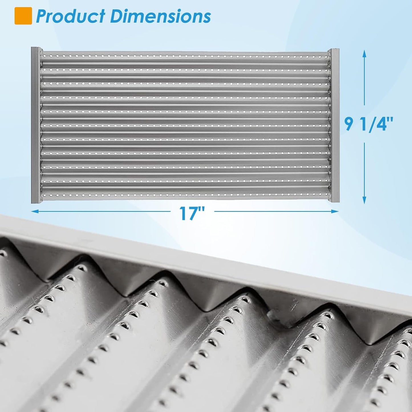 17" Grill Emitter and Cooking Grate for Charbroil TRU Infrared 463642316 463644220 463632320 463675016 463644220 G362-2100-W1, Replacement Parts for Charbroil 463245518 463675016P1