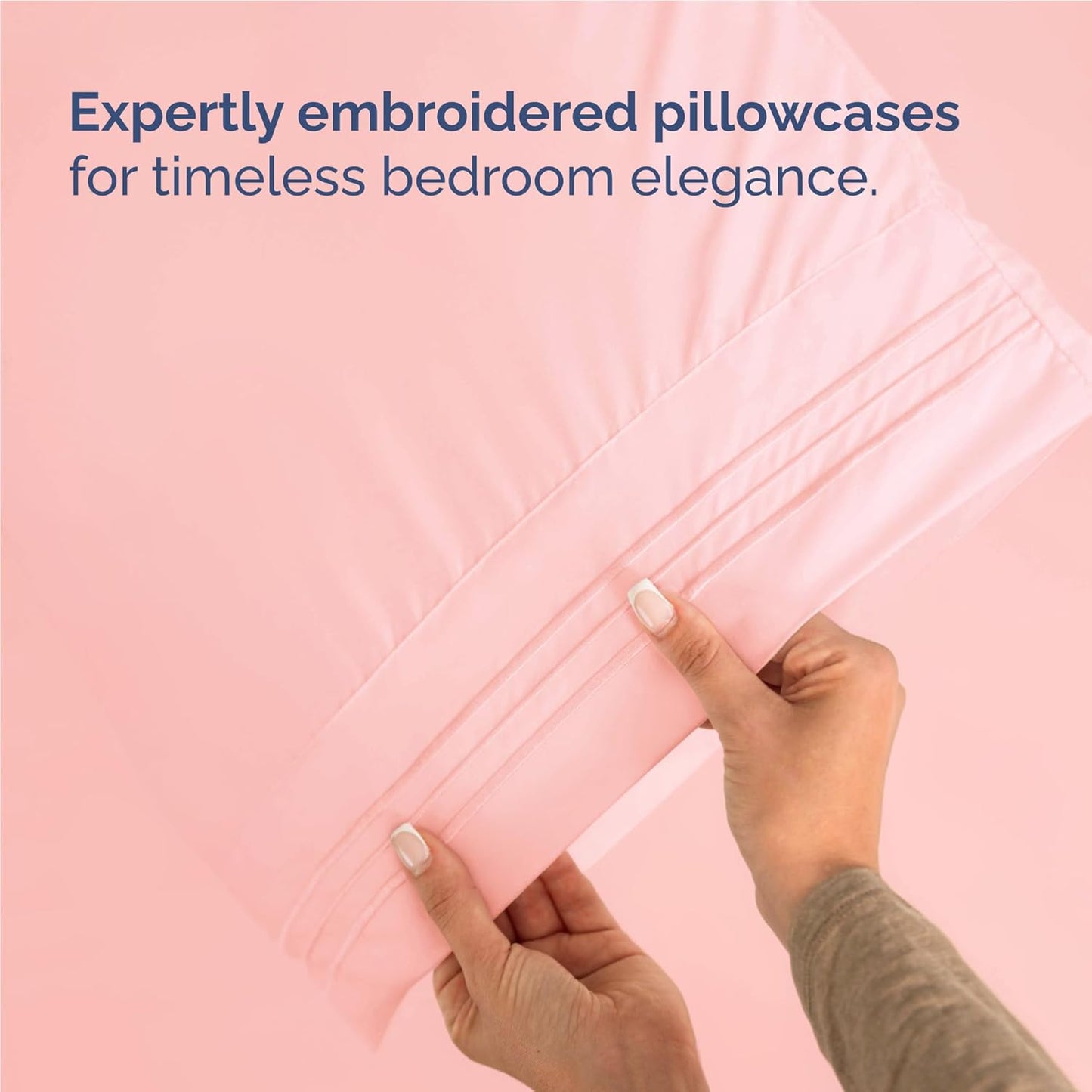 Full Size 4 Piece Sheet Set - Comfy Breathable & Cooling Bed Sheets Set - Hotel Luxury Bedding for Women, Men, Kids, Teens, Boys & Girls - Deep Pockets, Ultra-Soft, Wrinkle Free - Oeko-Tex - Baby Pink