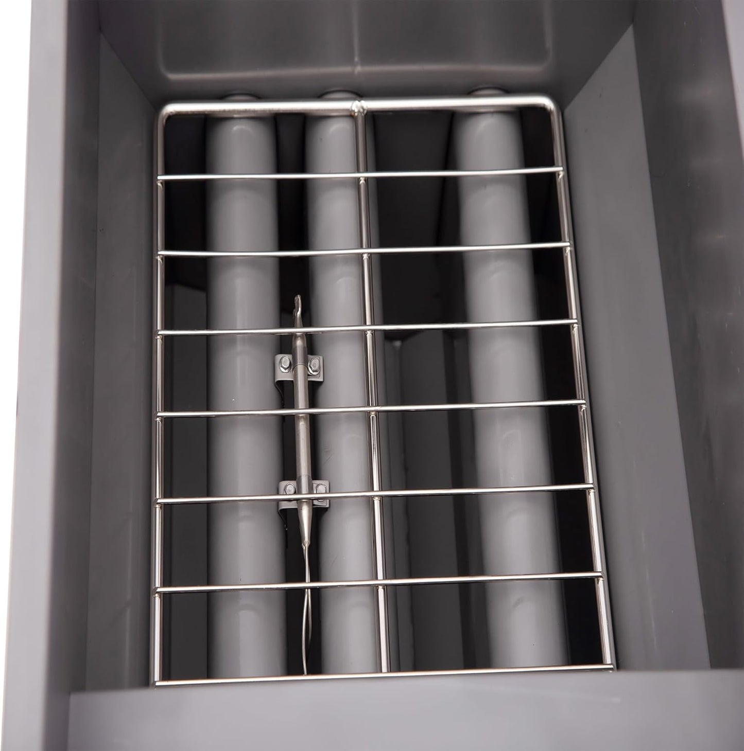 CLIVIA Gas Deep Fryer, Commercial Floor Natural Gas Fryer with 2 Baskets, 40 lb. Capacity with 3 Burners, Total 90,000 BTU Gas Powered Fryer for Restaurants