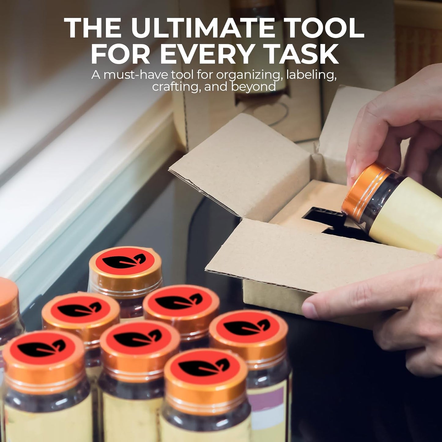 Perco Red 2-Inch Perforated Circle Dot Thermal Sticker Labels — 735 Stickers/Roll, Direct Thermal Printer Compatible—with Permanent Adhesive for Organizing, Color Coding, Bin Labeling—Made in USA