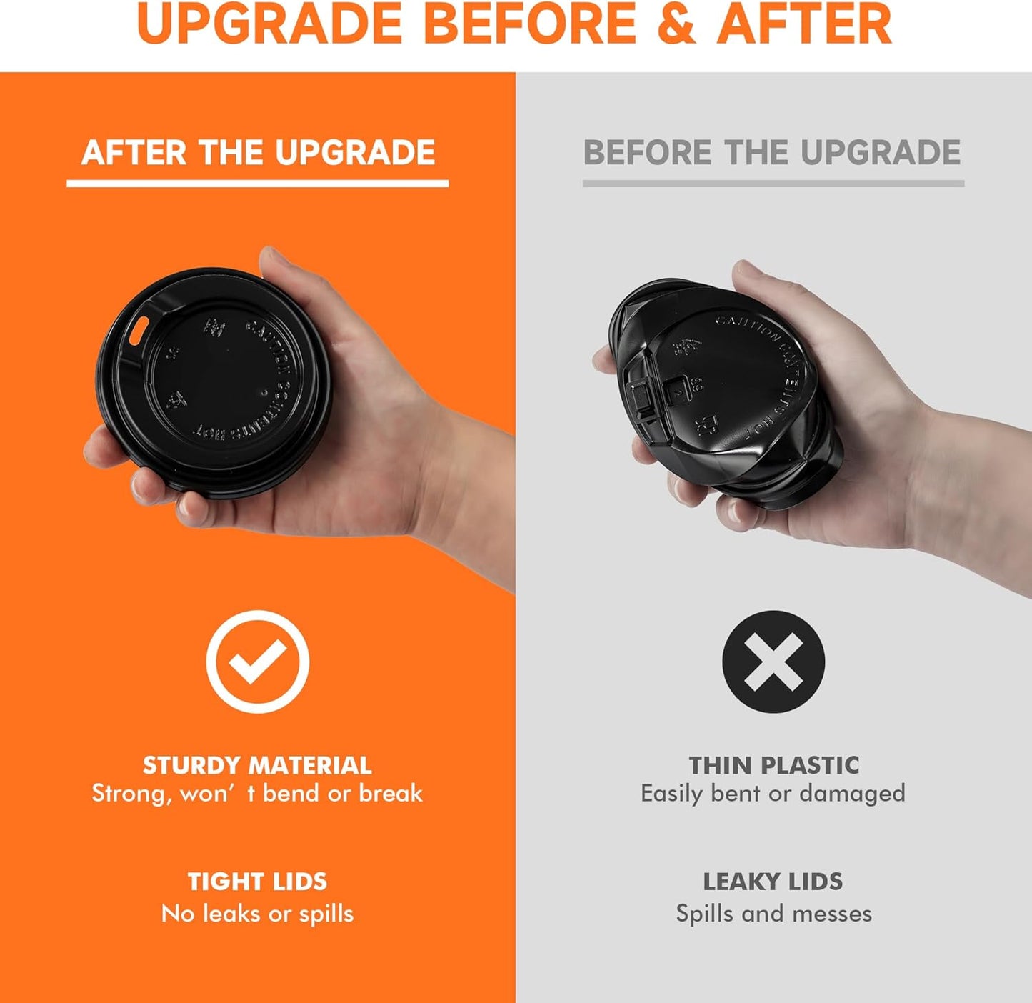 100 Pack 16 oz Disposable Coffee Cups with Lids and Sleeves, Paper Coffee Cups for Hot/Cold Drinks, Leak-Proof To Go Cups for Home, Cafes, Events and Office