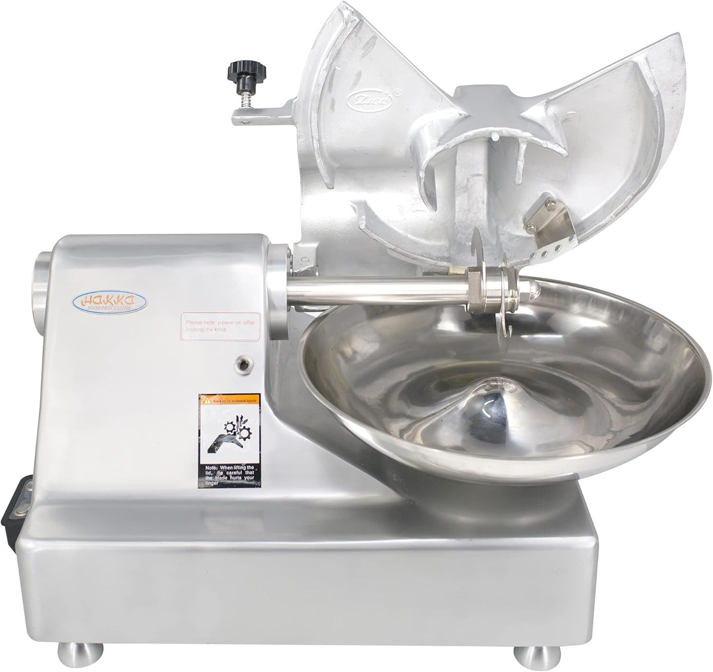 Hakka Commercial 5.5 L Multifunction 15in Meat Bowl Cutter Mixer and Buffalo Chopper Food Processor Heavy Duty Food Mixing Meat Grindering Meat Chopping Machine