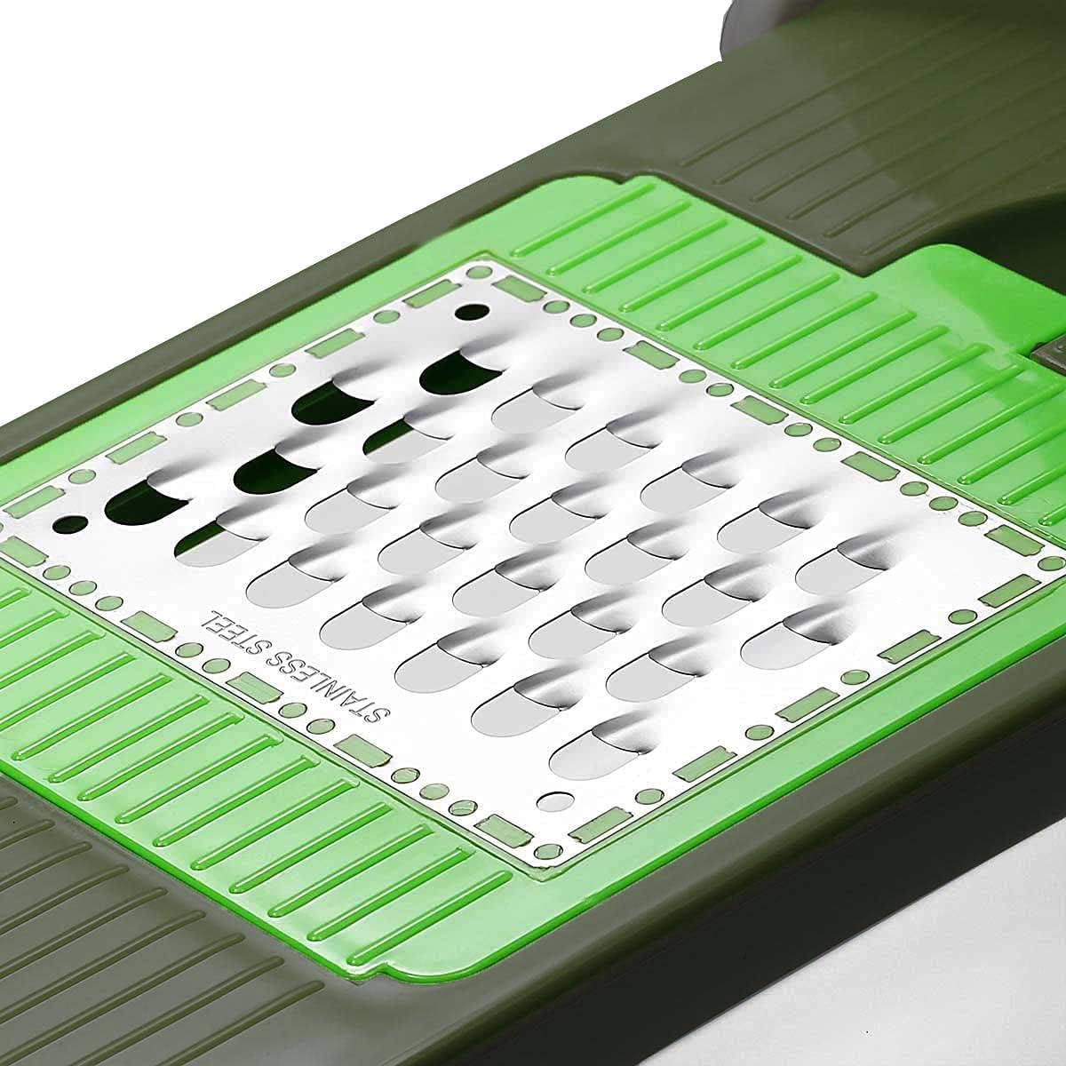 LHS Vegetable Chopper, Pro Onion Chopper Slicer Dicer Cutter Shredded- Cheese & Veggie Plus Peeler and Julienne - Food Dicer with 8 Blades (Grey)