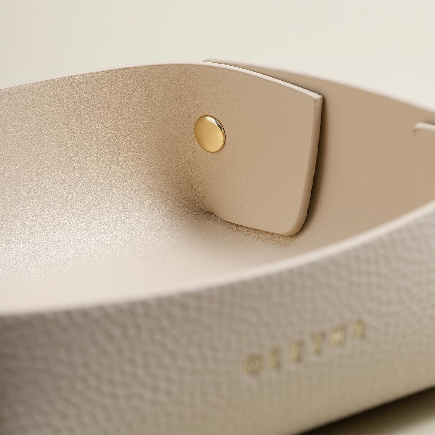 OLETHA Napkin Holder for Luncheon Napkins - Aesthetic Desk Decor for Kitchen & Dining Table - Light Taupe