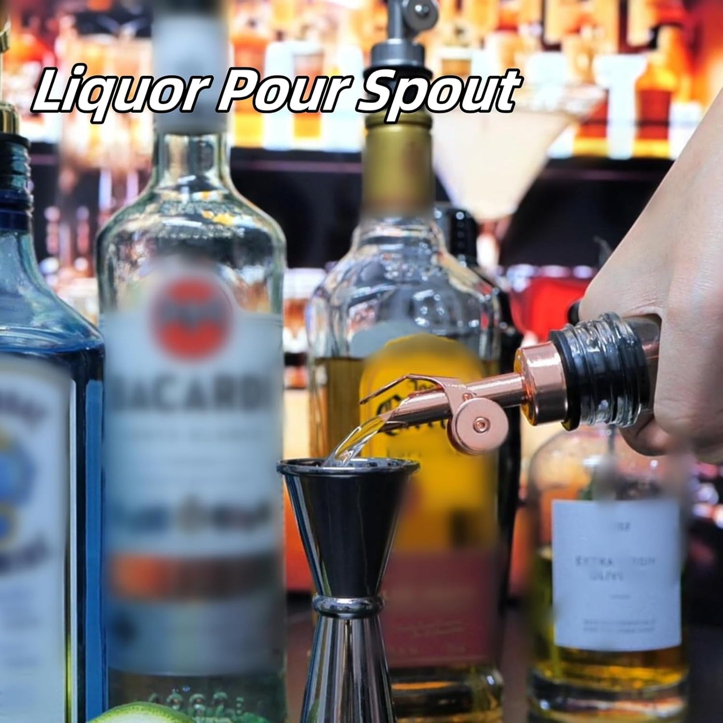 Olive Oil Dispenser Spout, Weighted Liquor Pour Spout, Syrup Dispenser Spout, Stainless Steel Automatic Pour Spouts for Liquor Bottles, Oil Bottles, Vinegar, Syrup and Alcohol 2 Pack Black