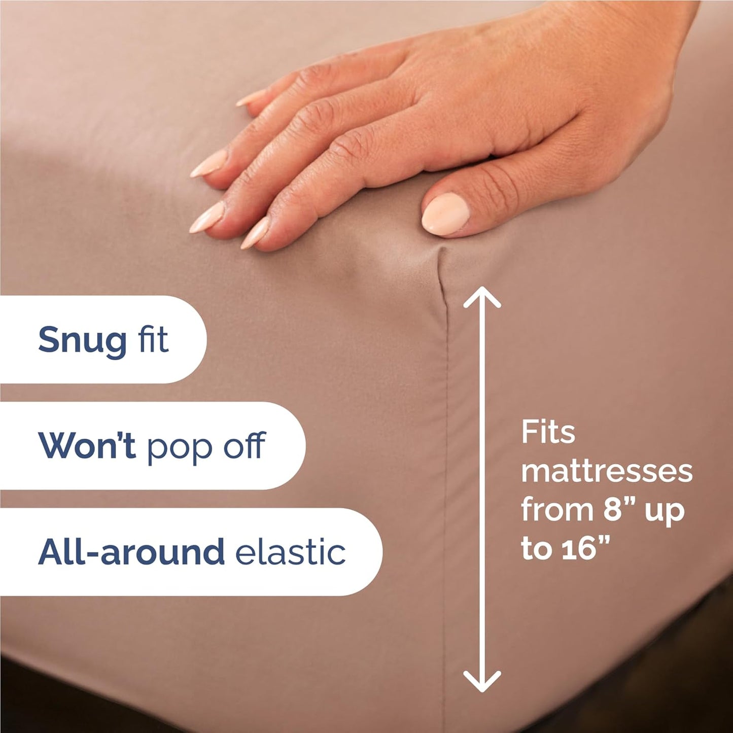 Full Size 4 Piece Sheet Set - Comfy Breathable & Cooling Bed Sheets Set - Hotel Luxury Bedding for Women, Men, Kids, Teens, Boys & Girls - Deep Pockets, Ultra-Soft and Wrinkle Free - Oeko-Tex - Mauve