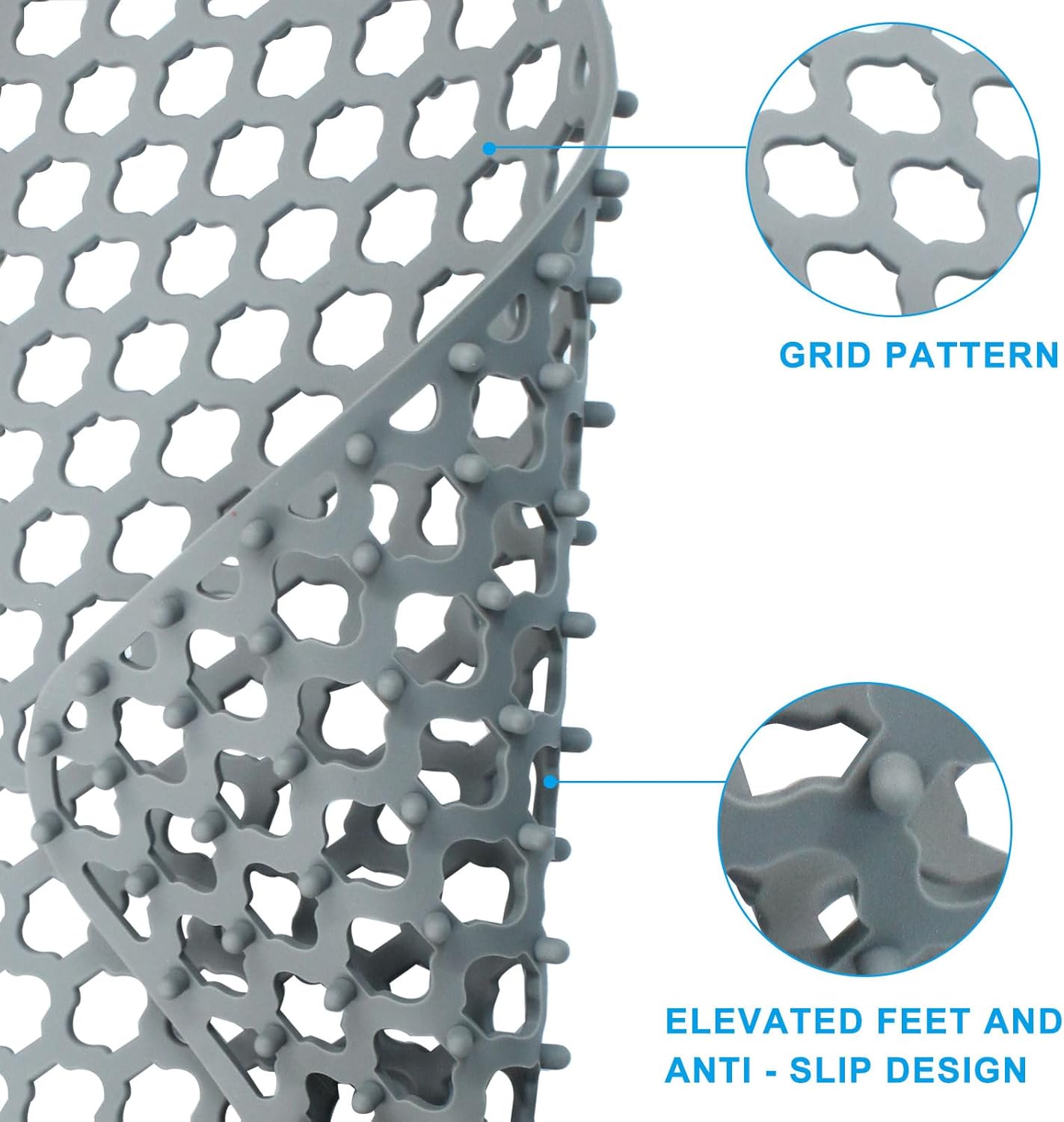 1 Pack 28"x15" Heat Resistant Silicone Sink Mat Protector, Non-slip Mat Kitchen Large Accessory, Dishwasher Suitable Sink Protectors for Bottom of Farmhouse Kitchen Stainless Steel