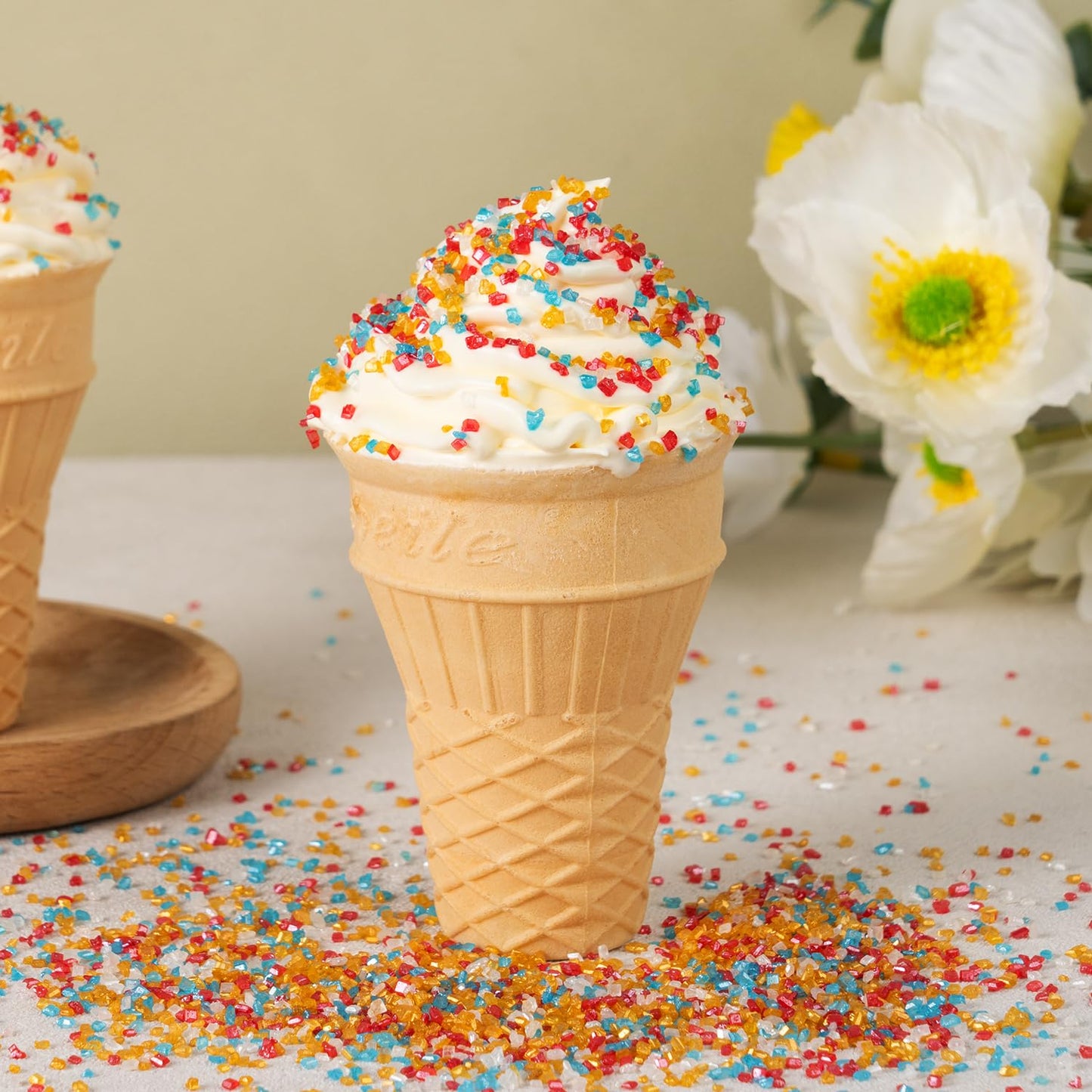 Gold Sprinkles, Gold Sanding Sugar Crystals, 5.3 oz Edible Sparkling Sugar for Baking Topping, Cupcakes, Cookies, Ice Cream Cake Decorating, Wedding Patriotic Party Christmas Supplies