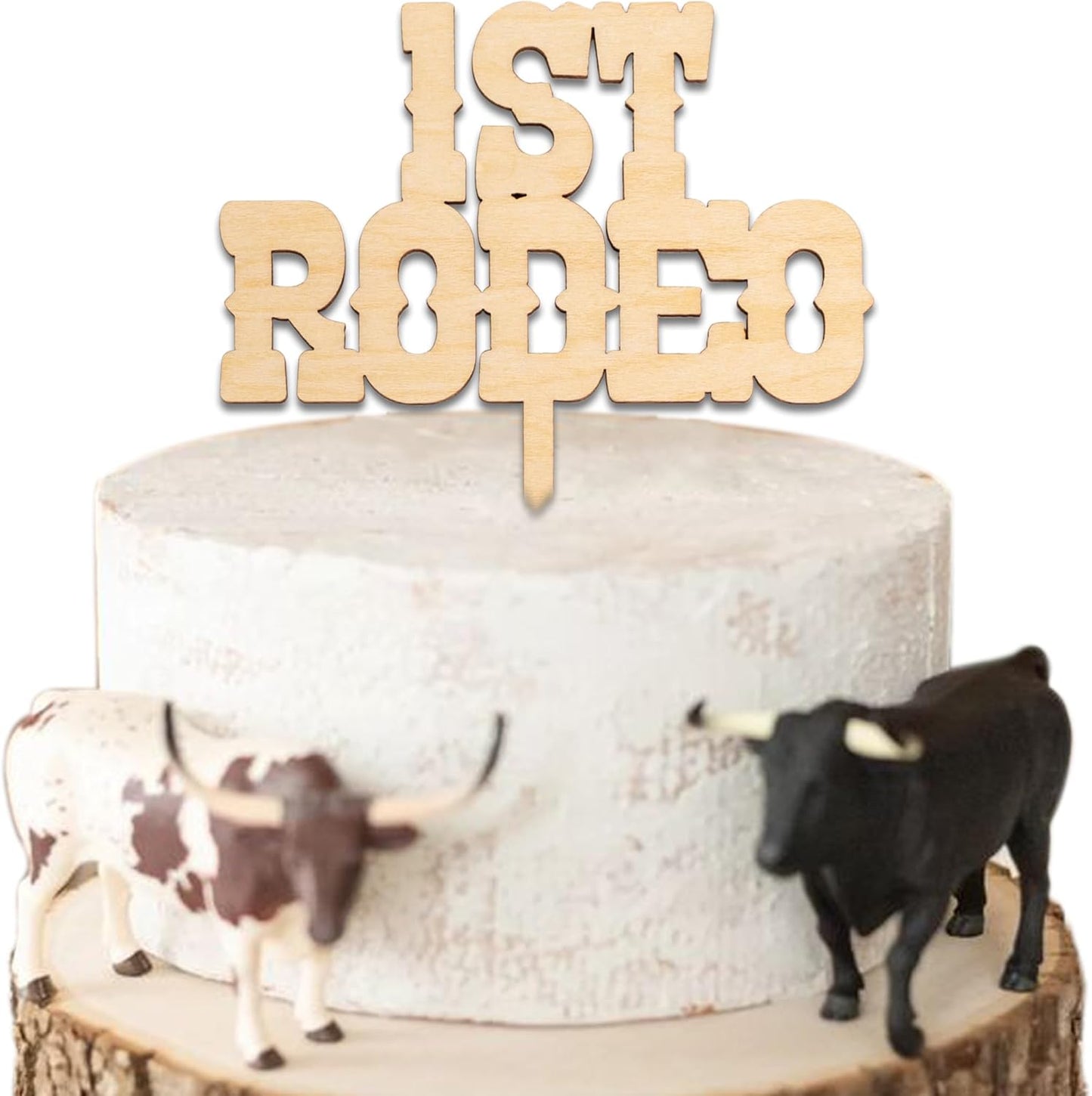1st Rodeo Cake Topper - Western Theme First Birthday Cake Decoration, Suitable for Baby Shower Favors, Anniversary or Photo Booth Props