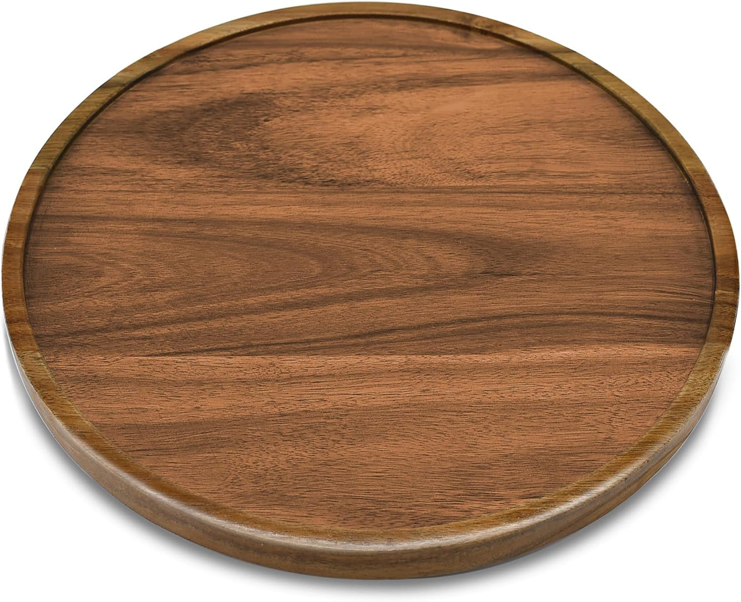 10" Acacia Wood Lazy Susan Organizer Kitchen Turntable for Cabinet Pantry Table Organization,2 Pack