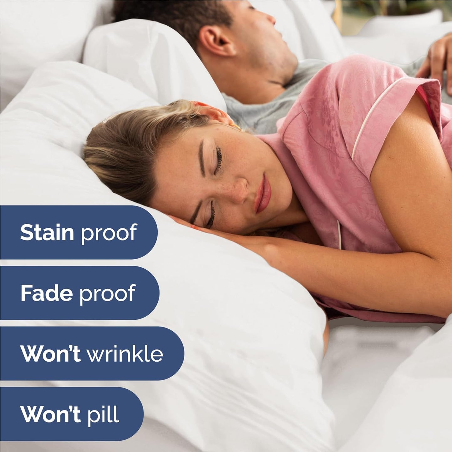 Twin XL Size 3 Piece Sheet Set - Comfy Breathable & Cooling Bed Sheets Set - Hotel Luxury Bedding for Women, Men, Kids, Teens, Boys & Girls - Deep Pockets and Wrinkle Free - Oeko-Tex - Antique White