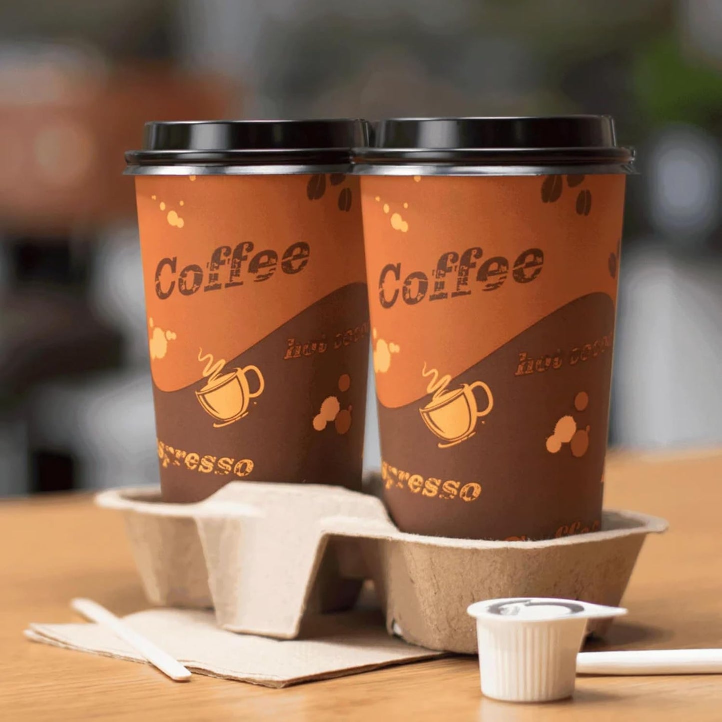 Karat 20 oz Paper Hot Coffee Cups [600 ct] Disposable, Leak-Resistant Double Poly-Lined Cups for Hot Beverages, 90mm (C-K520)