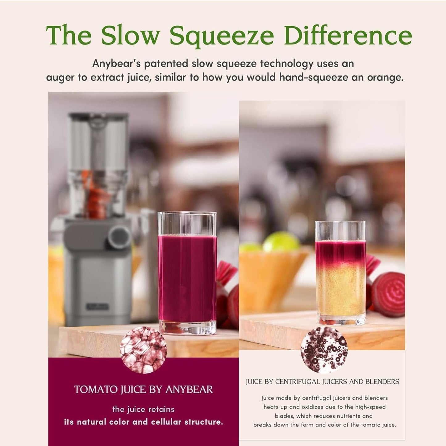 Cold Press Juicer, 200W Masticating Slow Juicer 4.3" Large Feed Chute Fit Whole Fruits Vegetables | Upgraded Auger | Tritan Material | BPA Free | Juice Recipes (Silver)