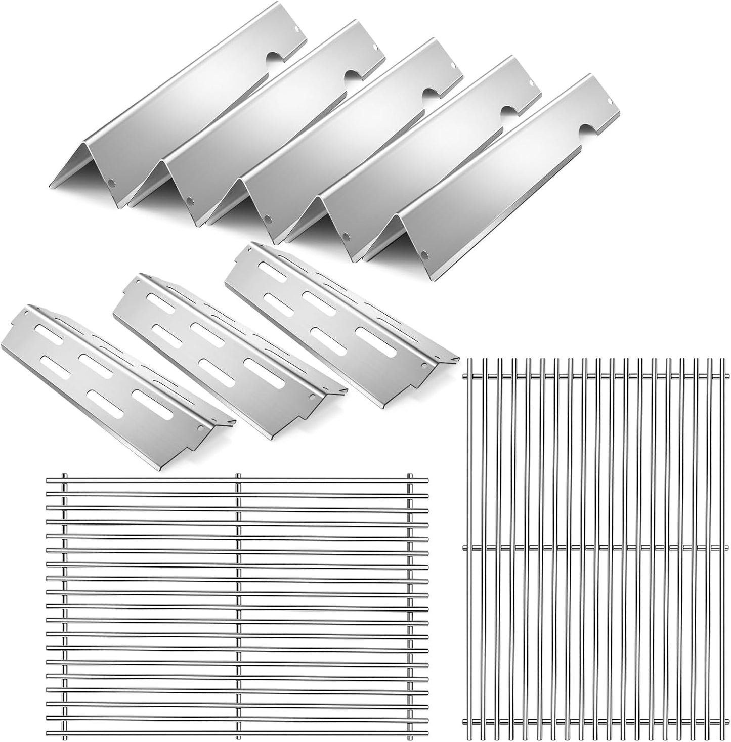 Stainless Steel 66095 Grill Grates 66032 Flavorizer Bars for Weber Genesis 2 Grill Parts 66795 Heat Deflector for Weber Genesis ii E-310 E-315 E-335 S-335 300 Series GS4 Replacement Parts