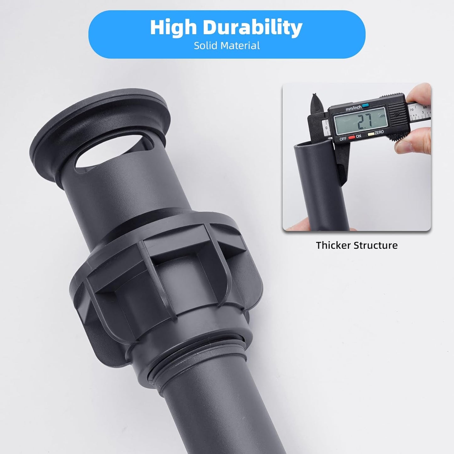 Hibbent 2 Pack Universal Bathroom Sink Drain Stopper, Pop Up Drain Strainer with Overflow, Push and Seal Sink Plug with Basket for Lavatory Vanity Vessel, Anti-Clogging Strainer, Brushed Nickel