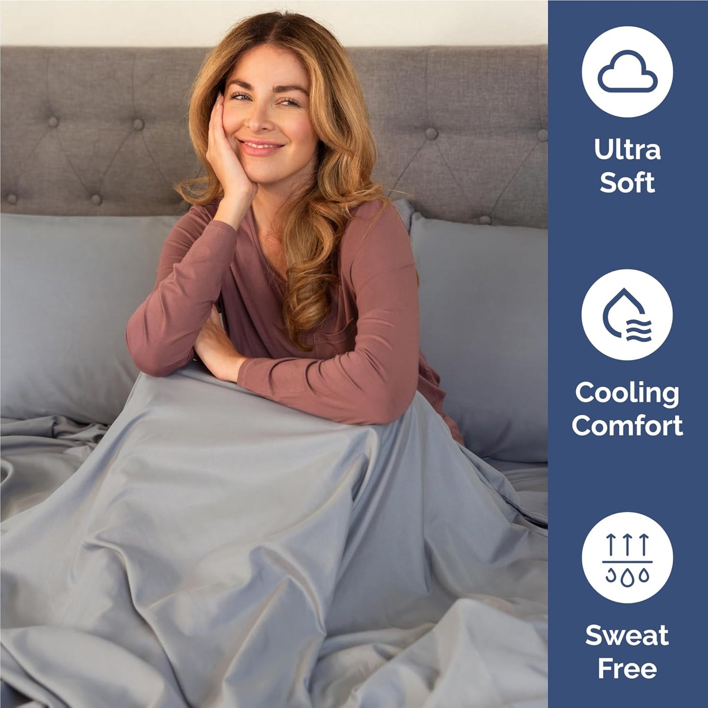 Twin XL Size 3 Piece Sheet Set - Comfy Breathable & Cooling Bed Sheets Set - Hotel Luxury Bedding for Women, Men, Kids, Teens, Boys & Girls - Deep Pockets, Soft, Wrinkle Free - Oeko-Tex - Steel Blue