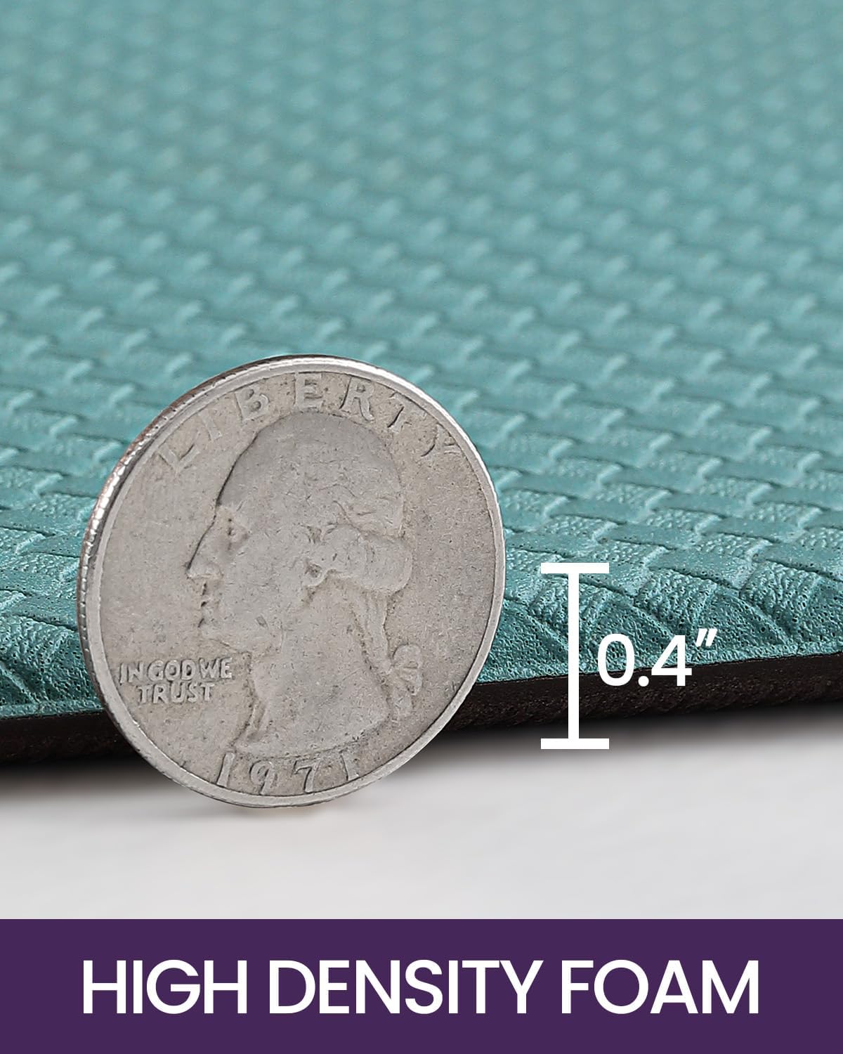 DEXI Kitchen Floor Mats Cushioned Anti Fatigue,17x59, Standing Runner Rug Waterproof, Comfort Memory Foam Padded for Front Sink Laundry, Turquoise