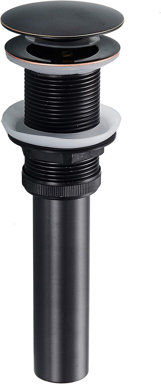 Bathroom Antique Oil Rubbed Bronze Pop up Drain Sink Drain Stopper Large Pop Without Overflow