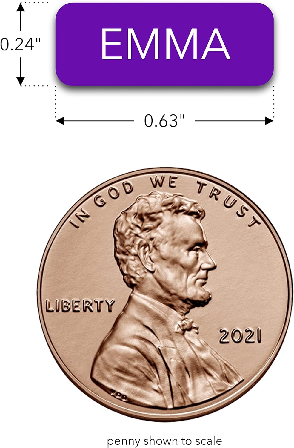 Personalized Name Labels (210 Labels) (0.63" × 0.24") Mini Custom Name Stickers - Waterproof Name Labels for Kids, Toddlers and Parents