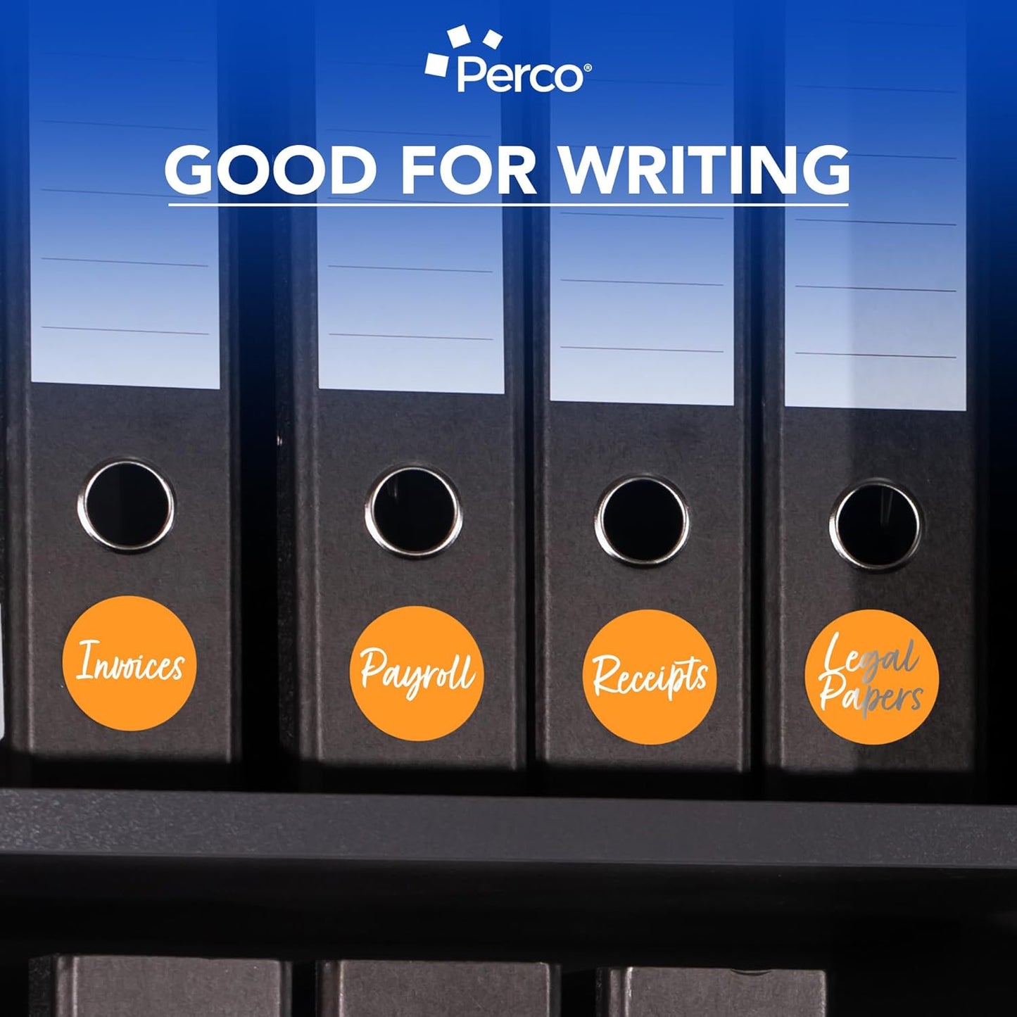 Perco Fluorescent Orange 3-Inch Perforated Circle Dot Sticker Labels — 10 Rolls, 5,000 Round Stickers — with Permanent Adhesive for Moving Boxes, Sale Signage, Displays, Status Messaging—Made in USA