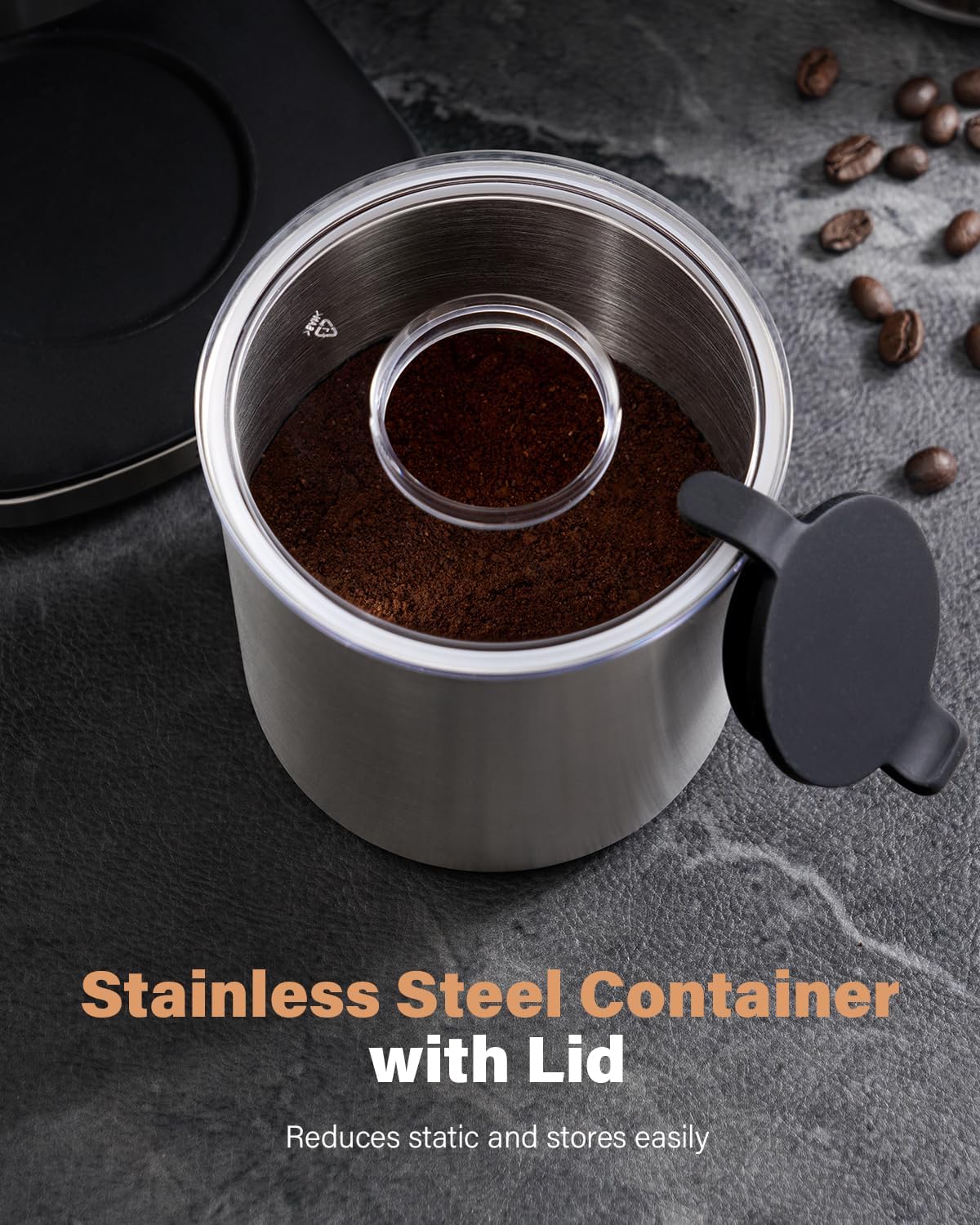 SHARDOR Conical Burr Coffee Grinder Electric, Espresso Coffee Bean Grinder with Precision Electronic Timer, Adjustable Burr Mill with 51 Precise Settings for Home Use, Stainless Steel Container