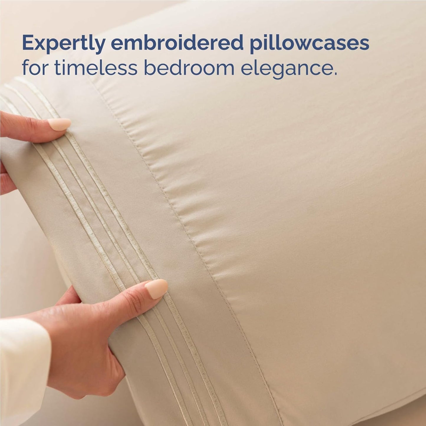 Twin XL Size 3 Piece Sheet Set - Comfy Breathable & Cooling Bed Sheets Set - Hotel Luxury Bedding for Women, Men, Kids, Teens, Boys & Girls - Deep Pockets, Ultra-Soft, Wrinkle Free - Oeko-Tex - Cream