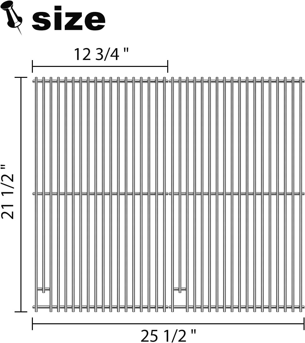 BBQ Grill Grates Replacement for DCS Grill Parts 212925 DCS BGB30-BQR, BGB30-BQRN, BGB30-BQRL, BGC30-BQ-L, BGC30-BQ-N, BGC30-BQR-L, BGC30-BQR-N,Stainless Steel Cooking Grate Ceramic Rods Grids