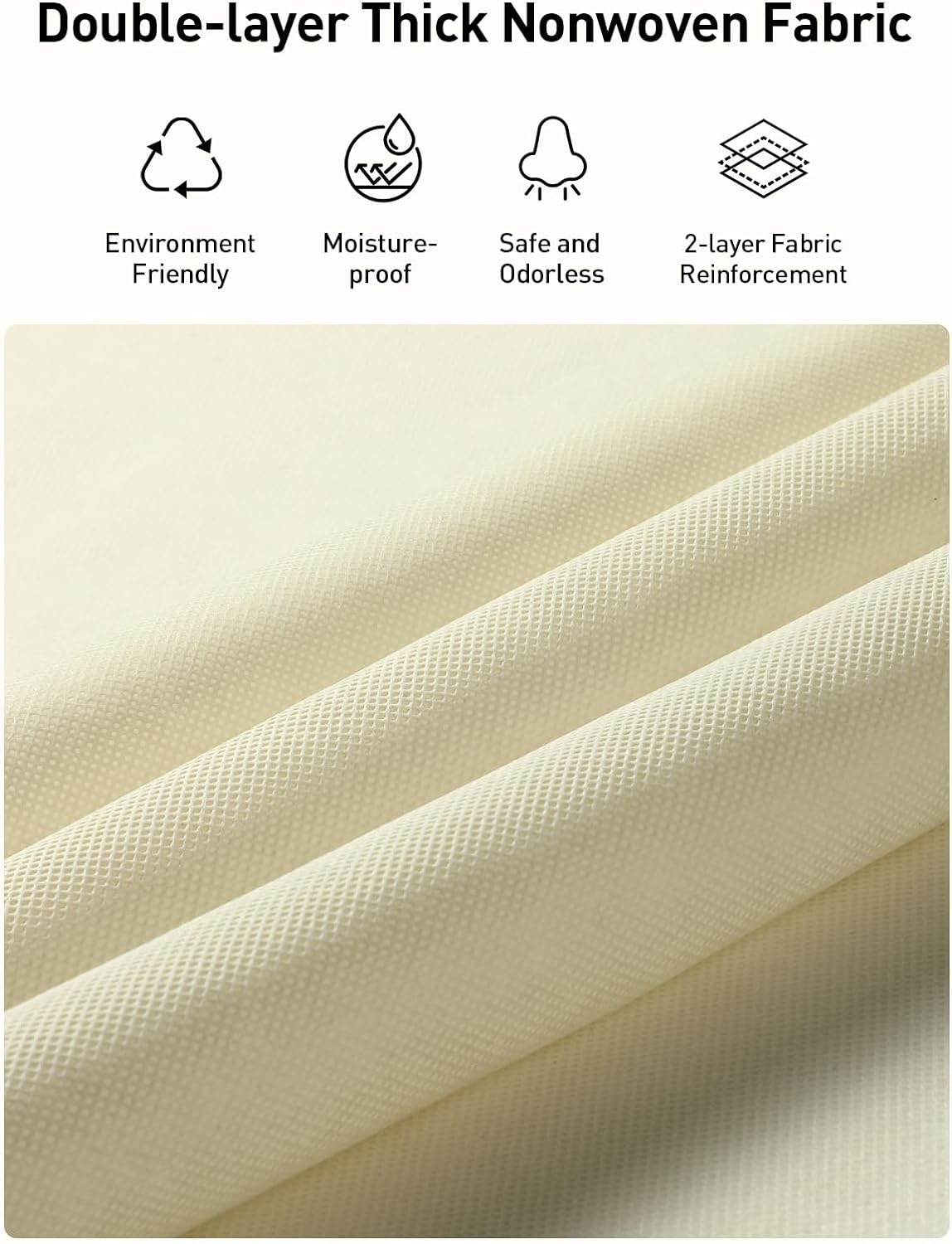 Yecaye 1 Pc 5 Tier Over the Door Organizer with 15 Pockets | 44lb Load Over the Door Storage | No Sagging Closet Organizers and Storage | Versatile Nursery Hanging Organizers for Home Dorm - Beige