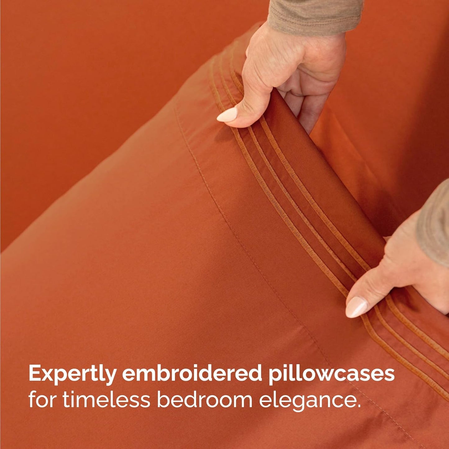 Twin Size 3 Piece Sheet Set - Comfy Breathable & Cooling Bed Sheets Set - Hotel Luxury Bedding for Women, Men, Kids, Teens, Boys & Girls - Deep Pockets, Soft and Wrinkle Free - Oeko-Tex - Terracotta