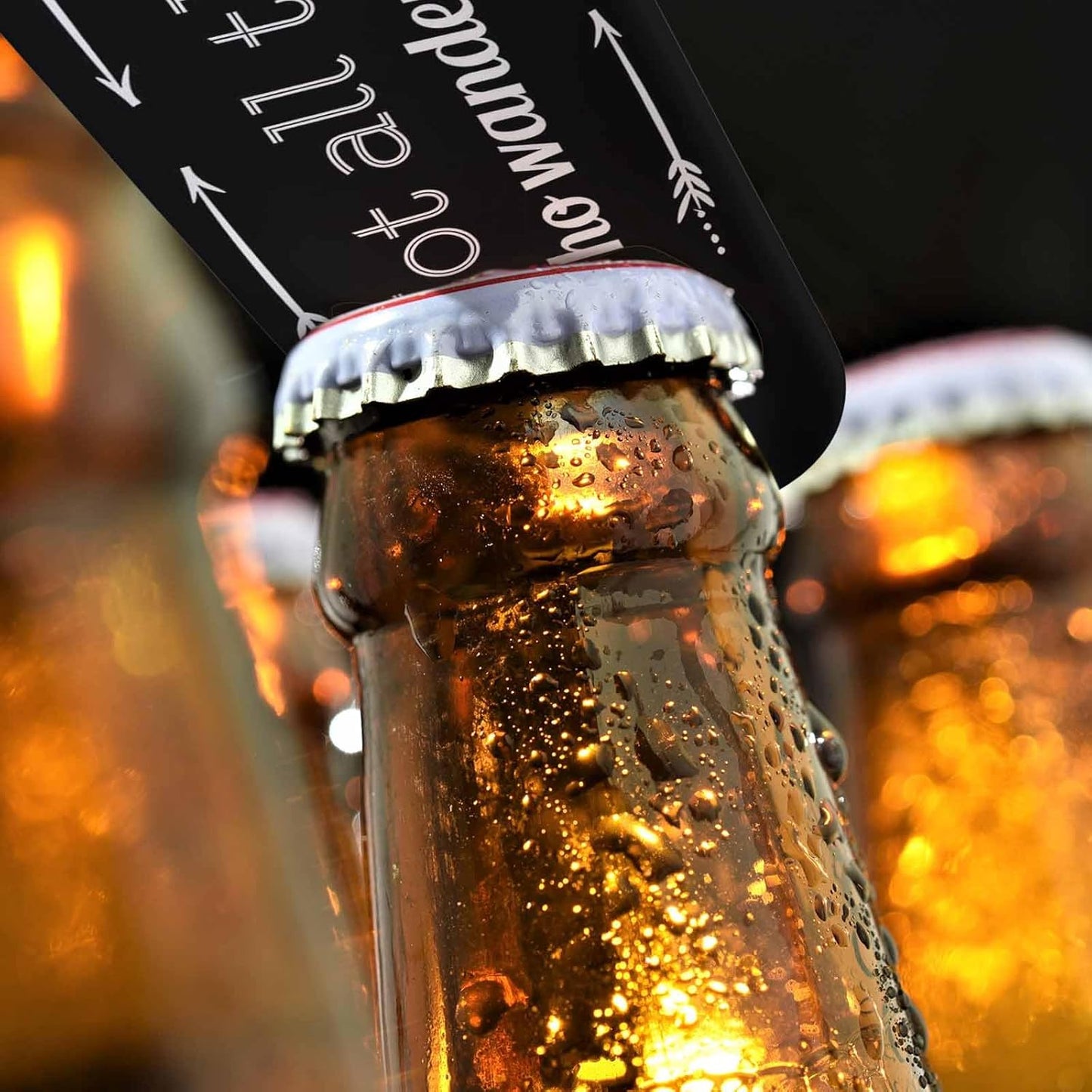 Simple Quotes Stainless Steel Bottle Opener Not All Those Who Wander Are Lost Flat Beer Bottle Opener Keychain for Home Kitchen Bar Restaurant Party Birthday Gift