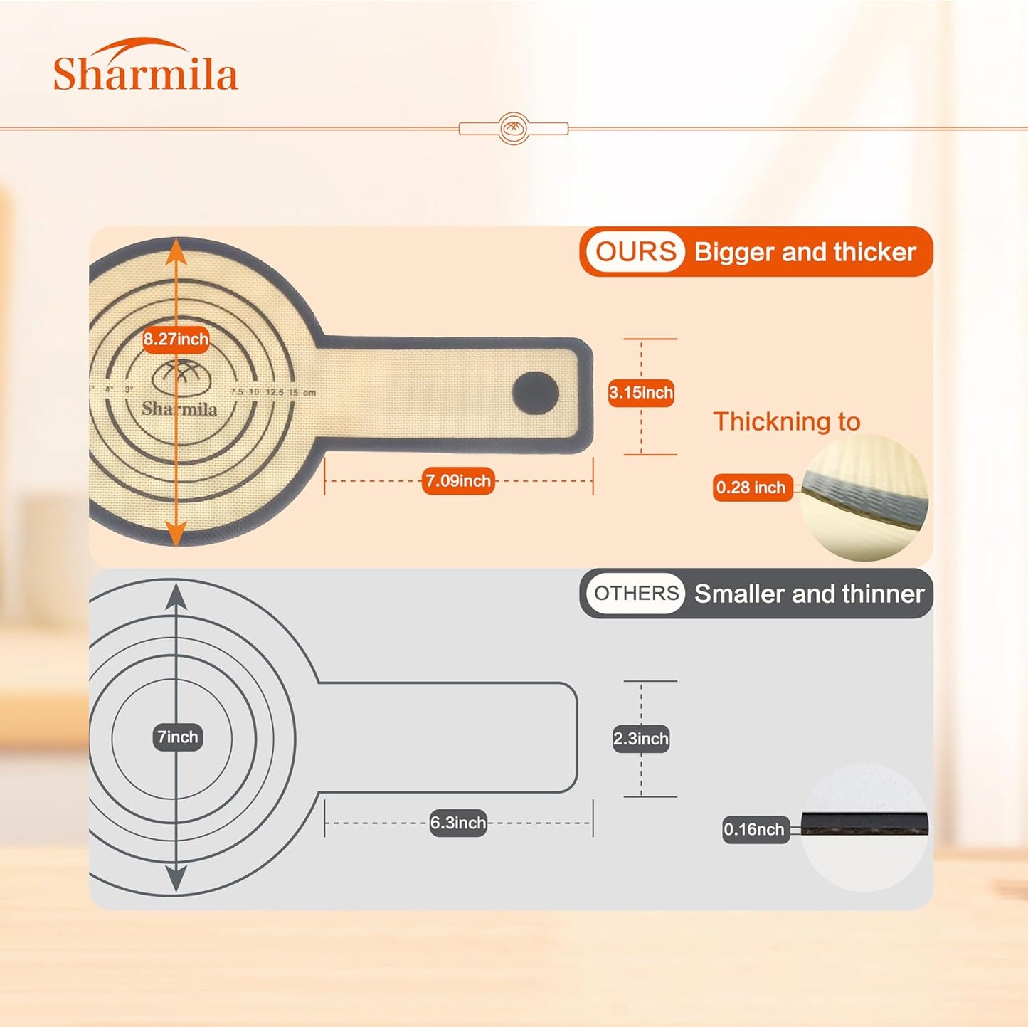 Silicone Bread Sling for Dutch Oven,[Non-Stick & Heat Resistant] Sourdough Silicone Bread Sling,2Pcs Round Reusable Bread Sling with Long Handles for Transfer Sourdough