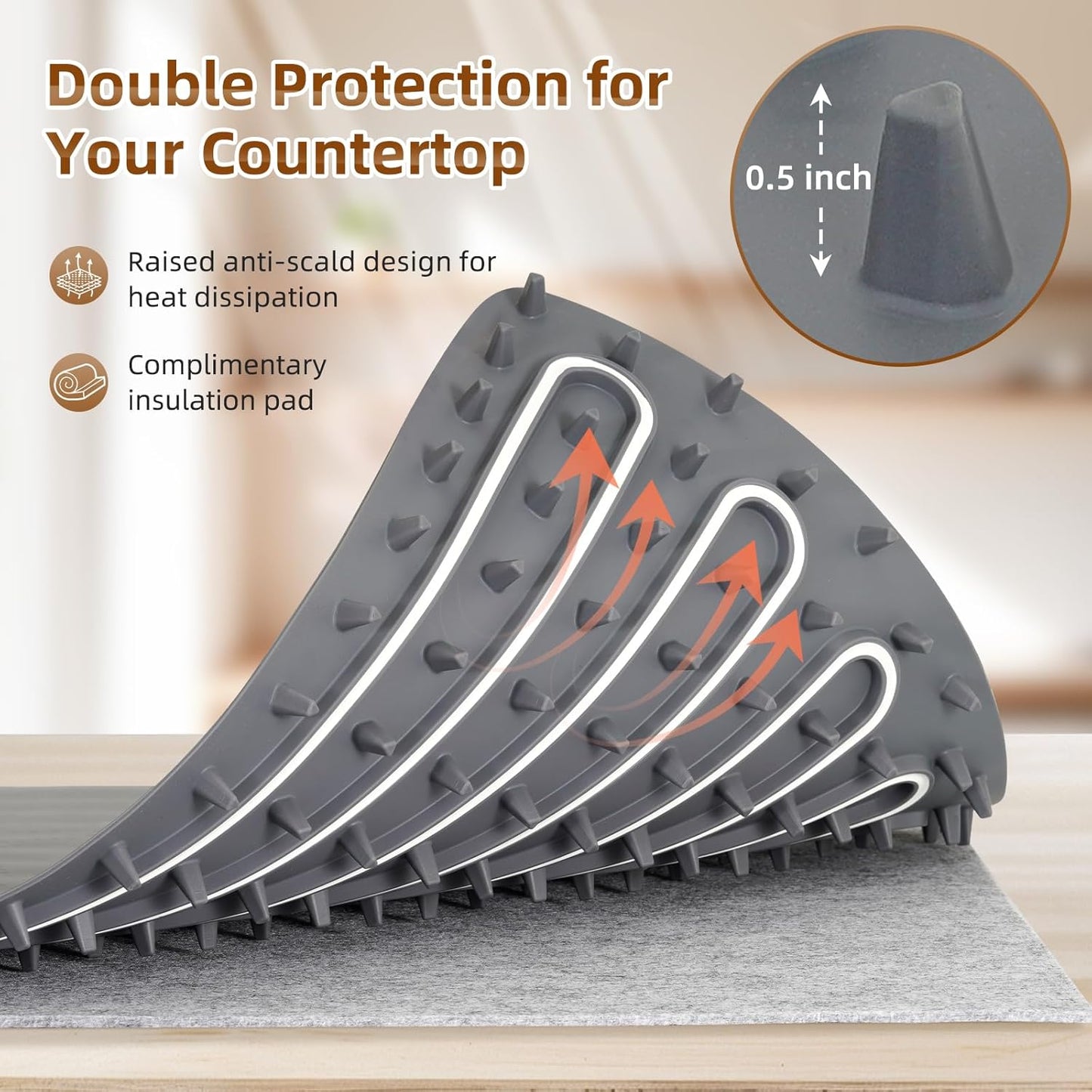 Electric Warming Tray with 7 Adjustable Temperatures, Hanging & Foldable Food Warmer Mat with Child Lock, 11 Timer Settings, Fast Heating Plate for Buffet, Paties, Family Gatherings, Holidays, Gray