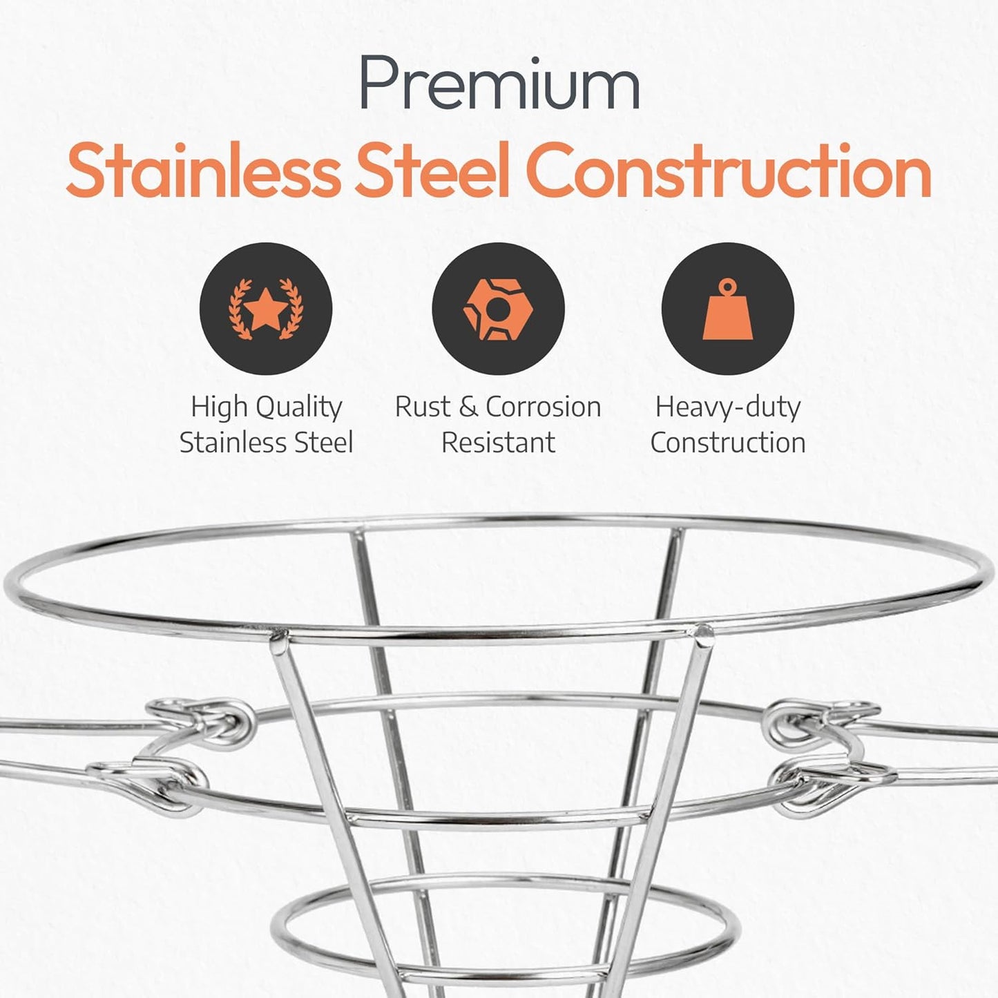 Cleaner Oil, Better Filtration – Stainless Steel Cone Filter Holder with 20 Paper Filters | 10-Inch Cone Filters for Longer-Lasting Frying Oil & Maple Syrup