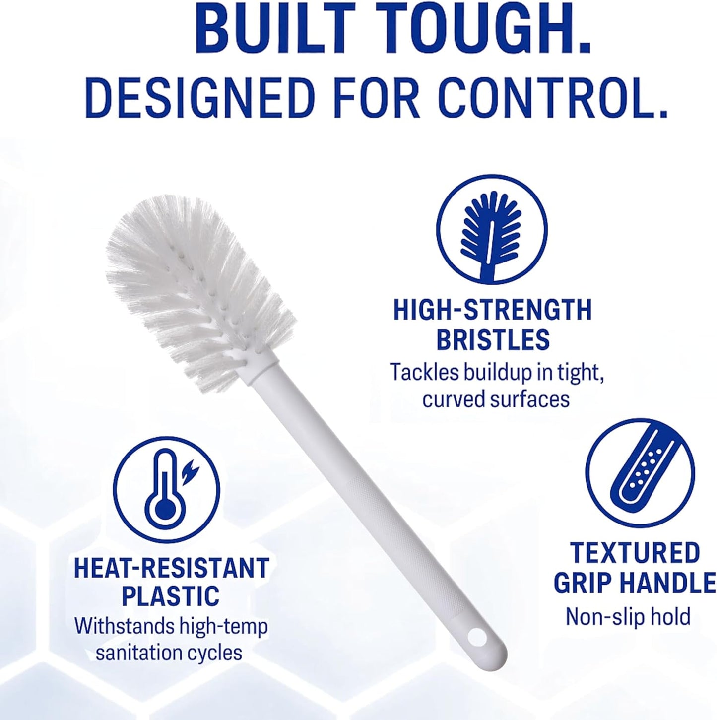 SPARTA 367600TC02 Plastic Household Dish Brush, Dish Brush, Dish Scrub Brush With Lightweight Or Break Resistant? For Cleaning, 11 Inches, White