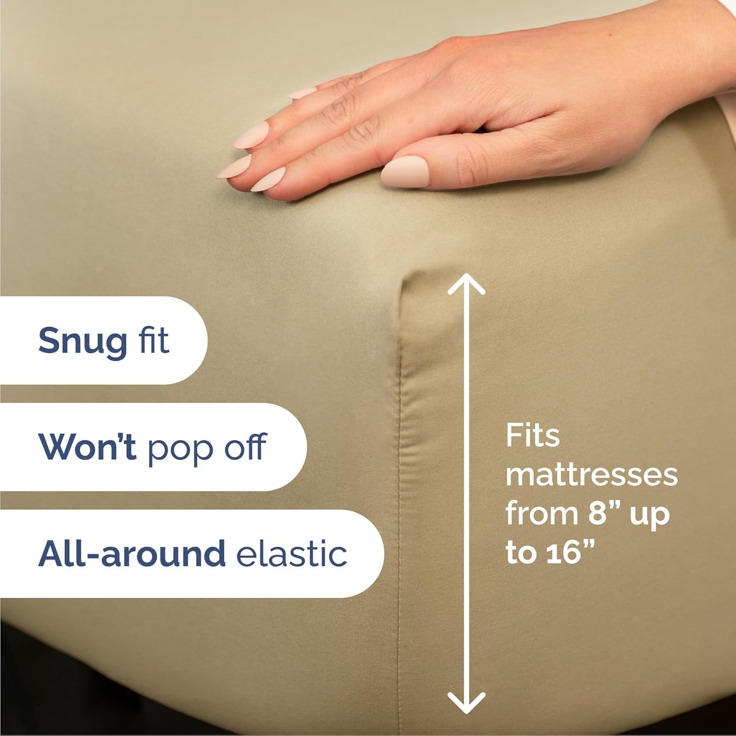 Queen Size 4 Piece Sheet Set - Comfy Breathable & Cooling Bed Sheets Set - Hotel Luxury Bedding for Women, Men, Kids, Teens, Boys & Girls - Deep Pockets, Ultra-Soft, Wrinkle Free - Oeko-Tex - Beige