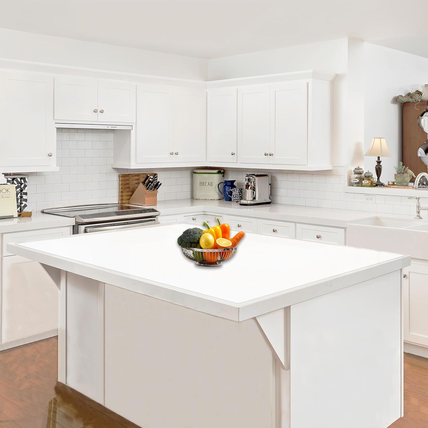 Large Silicone Mat, 48"x32"(120cmx80cm) Silicone Mats for Kitchen Counter, Non-Slip Heat Resistant Mat, Kitchen Counter Mat, Waterproof Countertop Protector for Craft, Semitransparent