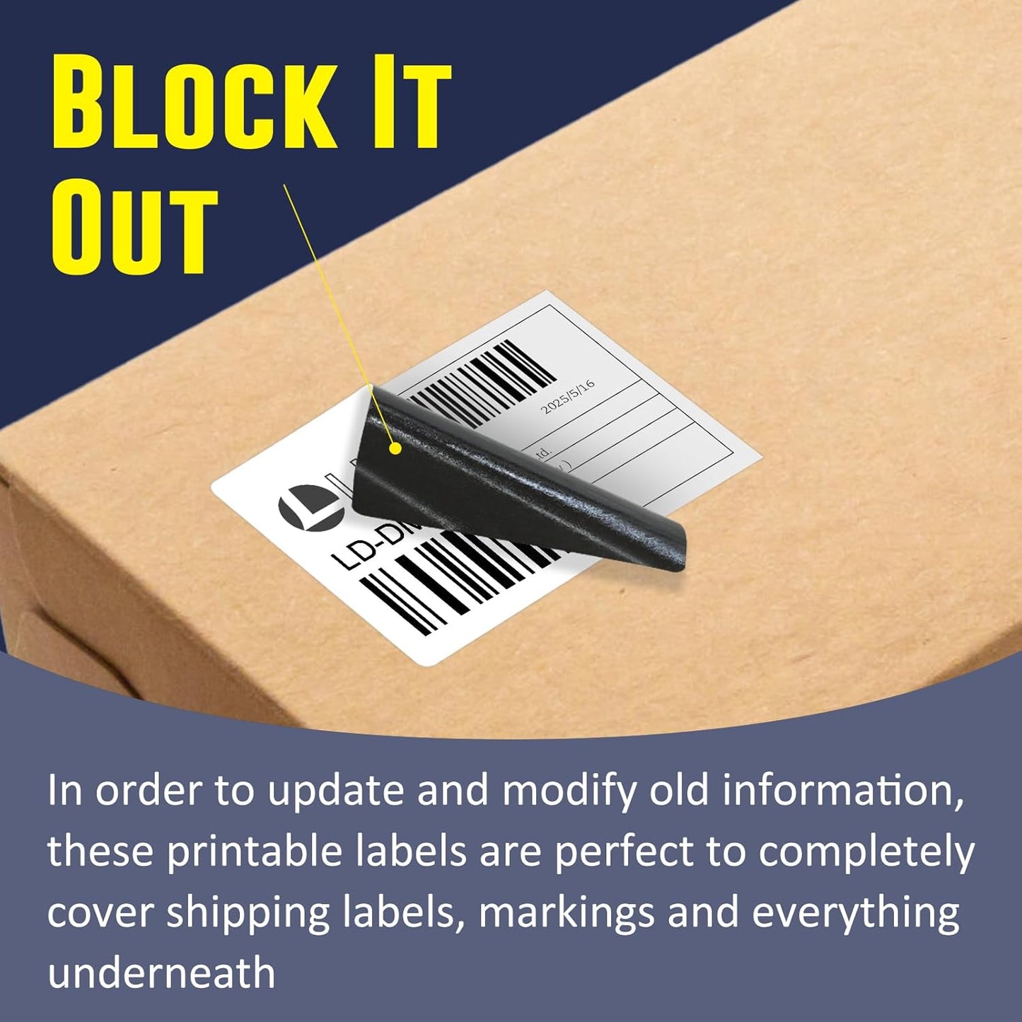 L LIKED 3" x 2" Direct Thermal Labels, Permanent Adhesive Barcode Shipping Stickers & Compatible with Rollo, Zebra and Other Desktop Printers (12 Rolls, 8400 Labels)