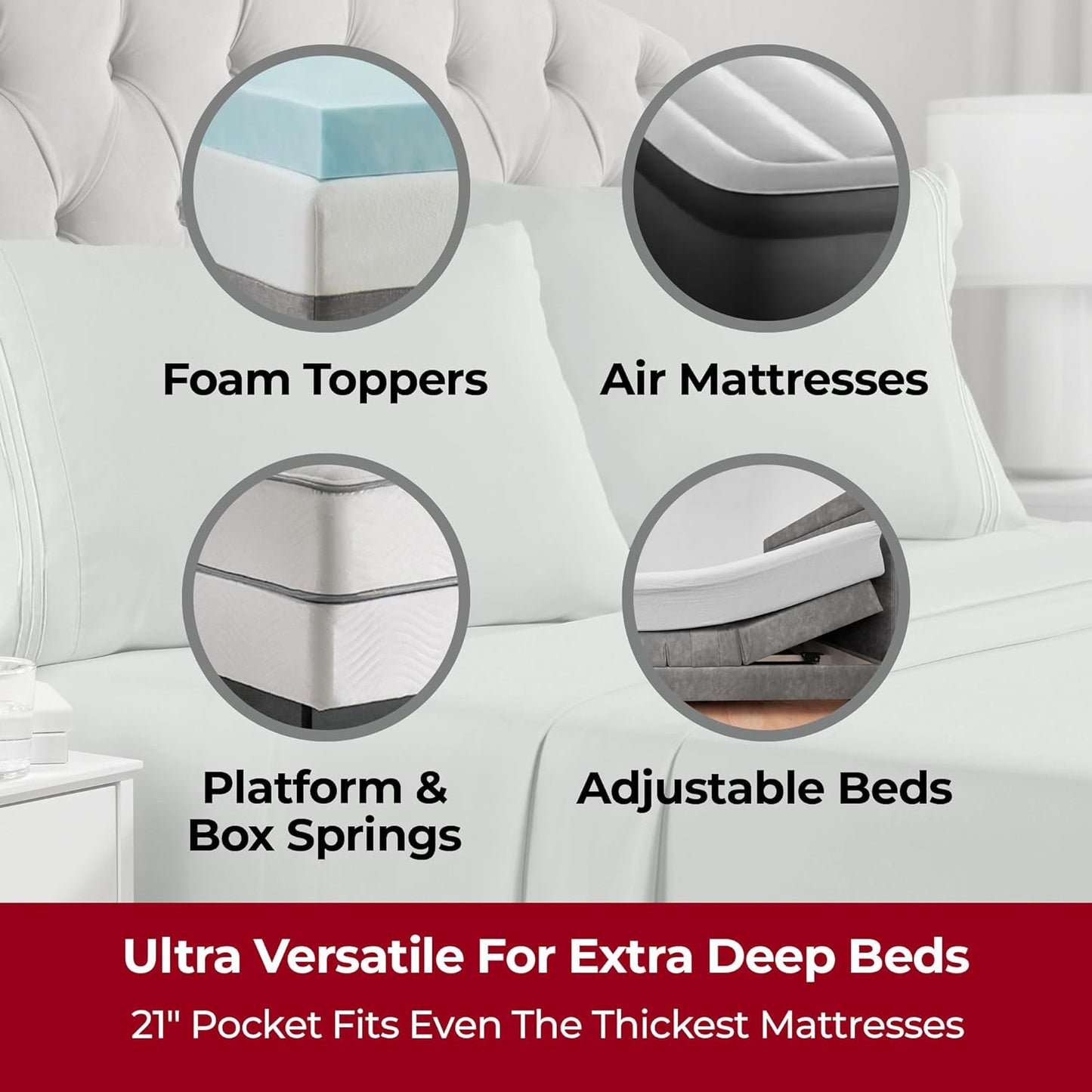 Mellanni Extra Deep Full Sheets - 4 PC Iconic Collection Bedding - Hotel Luxury, Ultra Soft, Cooling Bed Sheets - Wrinkle, Fade, Stain Resistant (Full, Spa Mint)